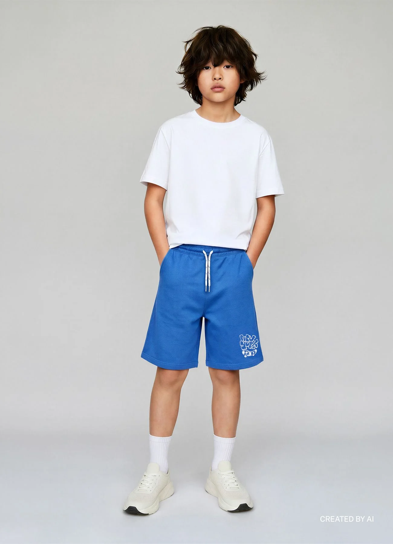 Pantaloncini ginnici over con coulisse e stampa - Image 4