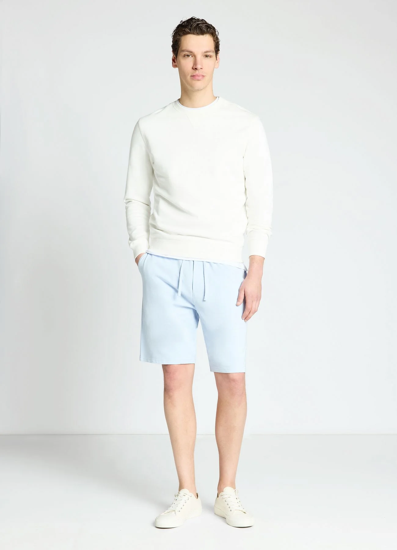 Pantaloncini ginnici tinta unita con coulisse
