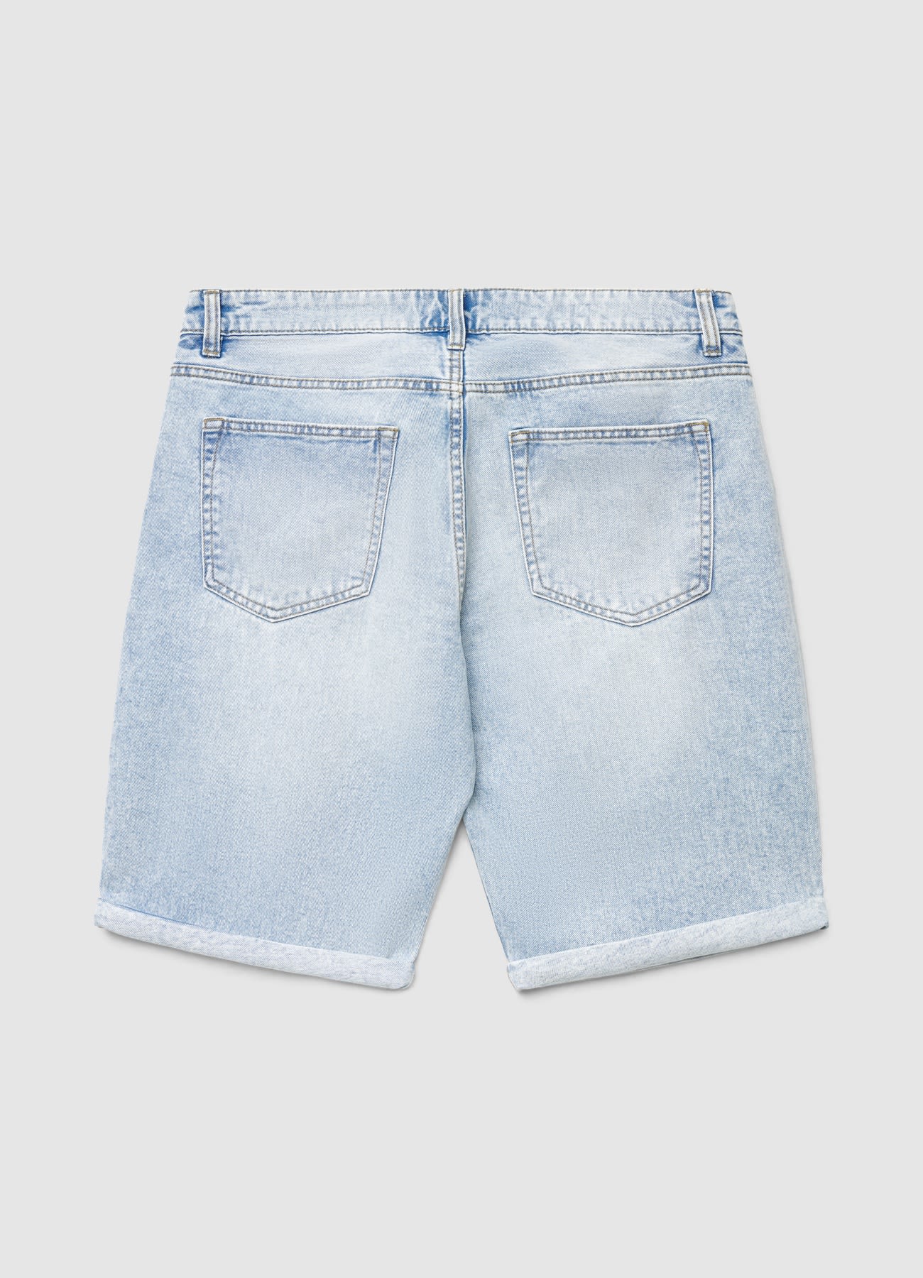 Pantaloncini in denim a 5 tasche con risvolto - Image 2