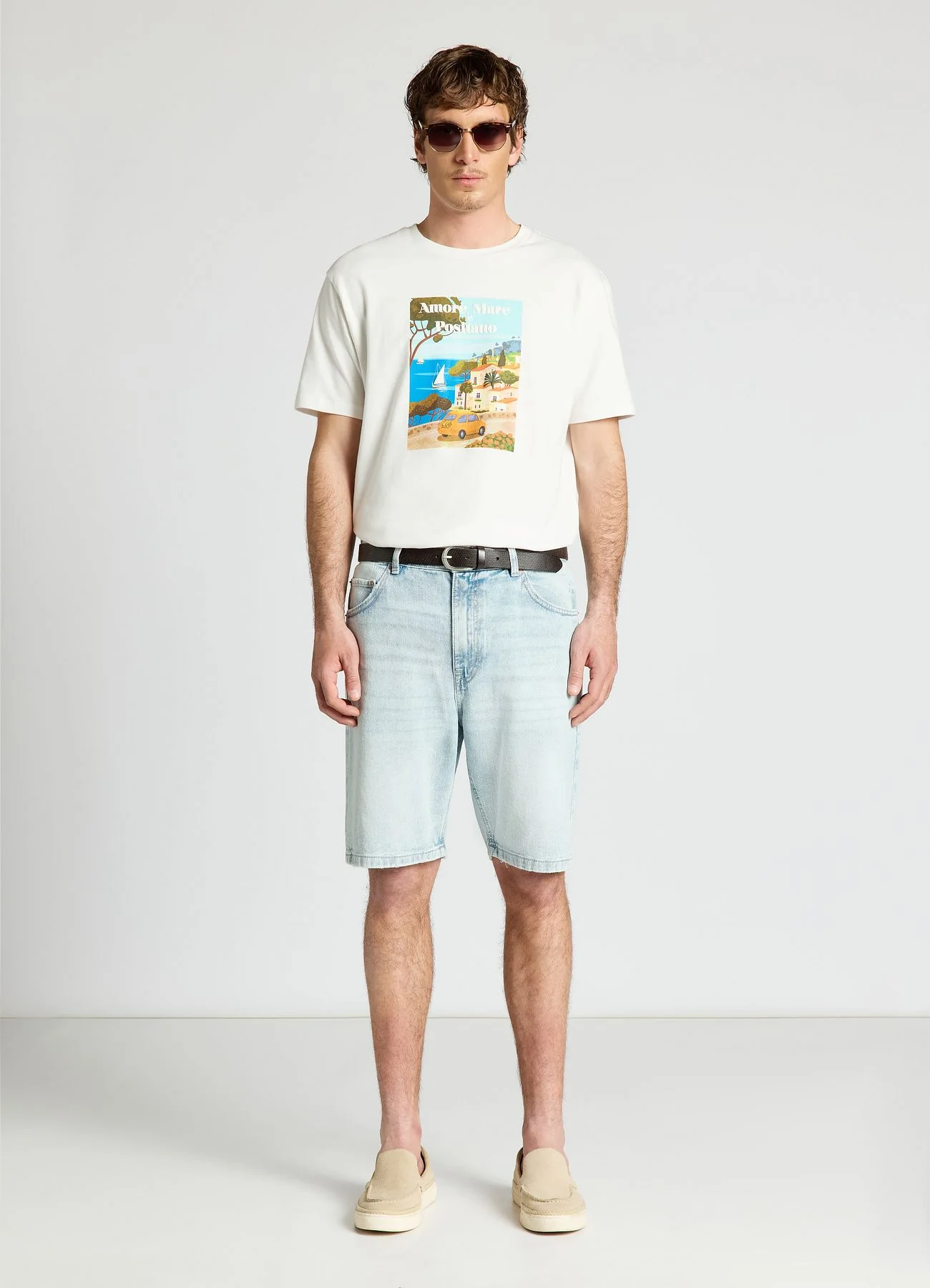 Pantaloncini in denim baggy fit - Image 3