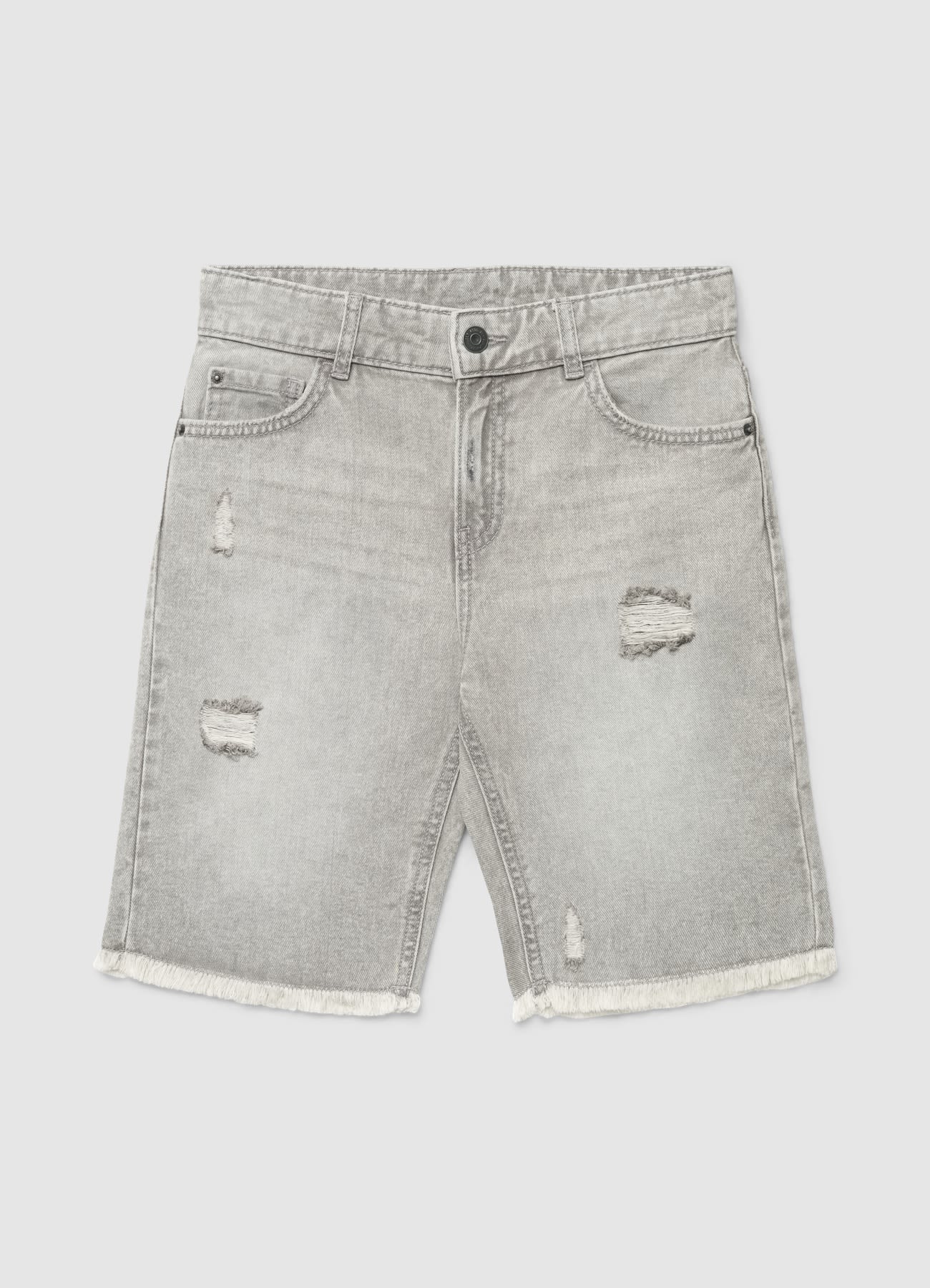 Pantaloncini in jeans con strappi - Image 2