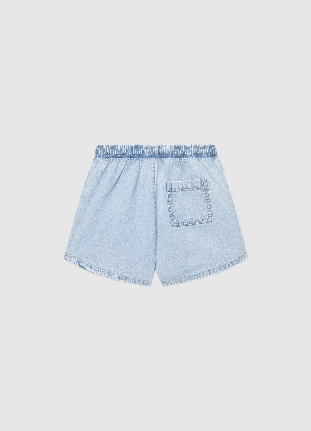 Pantaloncini jeans con coulisse e vita elasticizzata