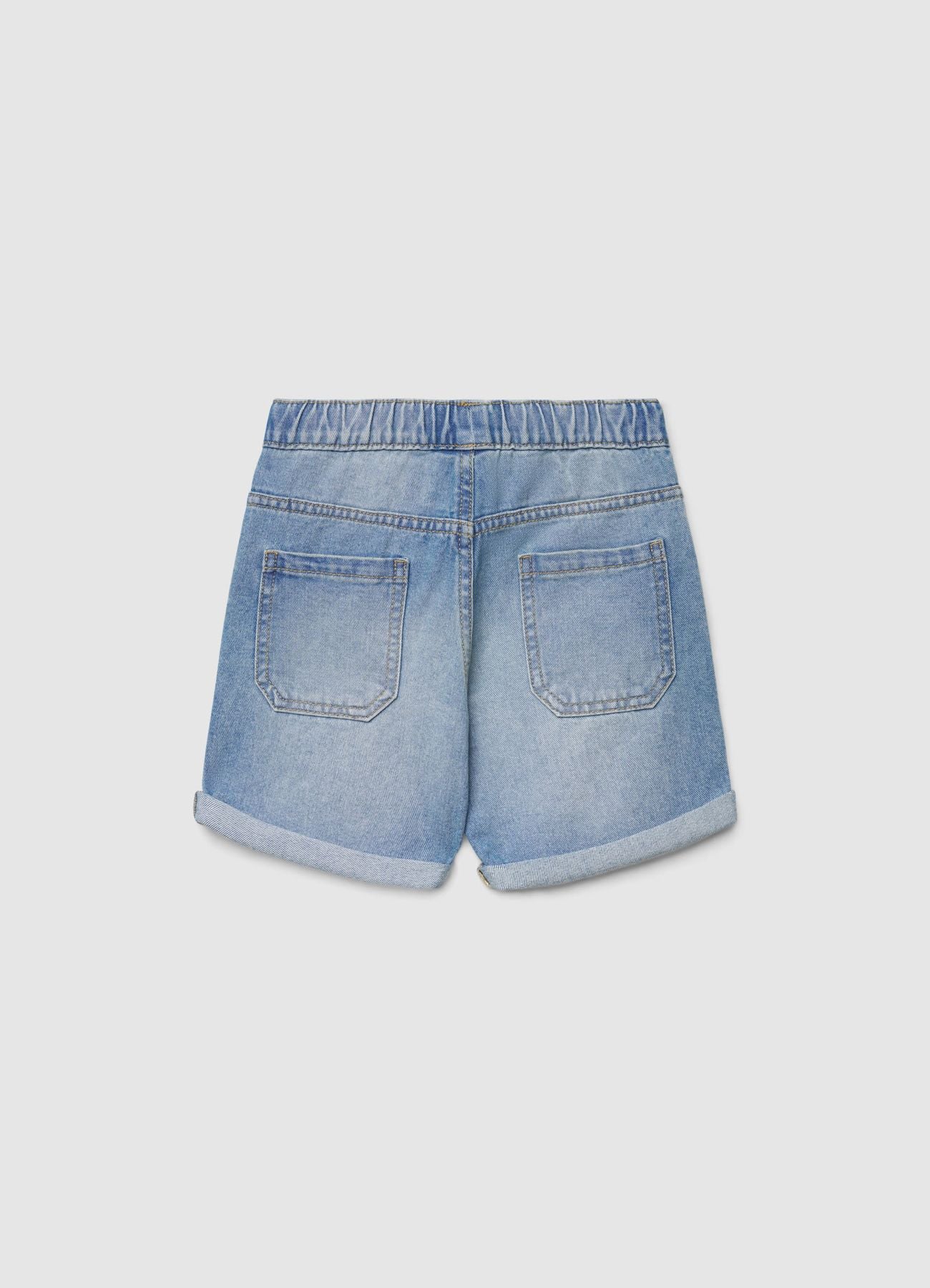 Pantaloncini jeans con coulisse - Image 2