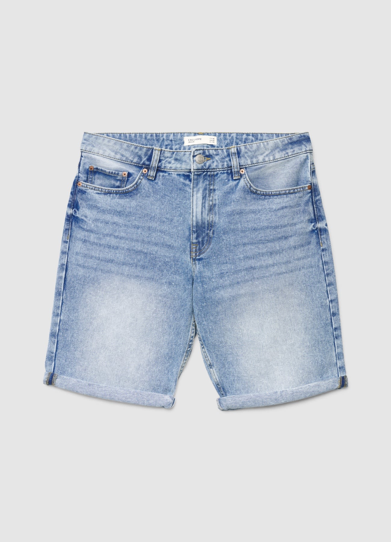 Pantaloncini jeans con risvolto - Image 6