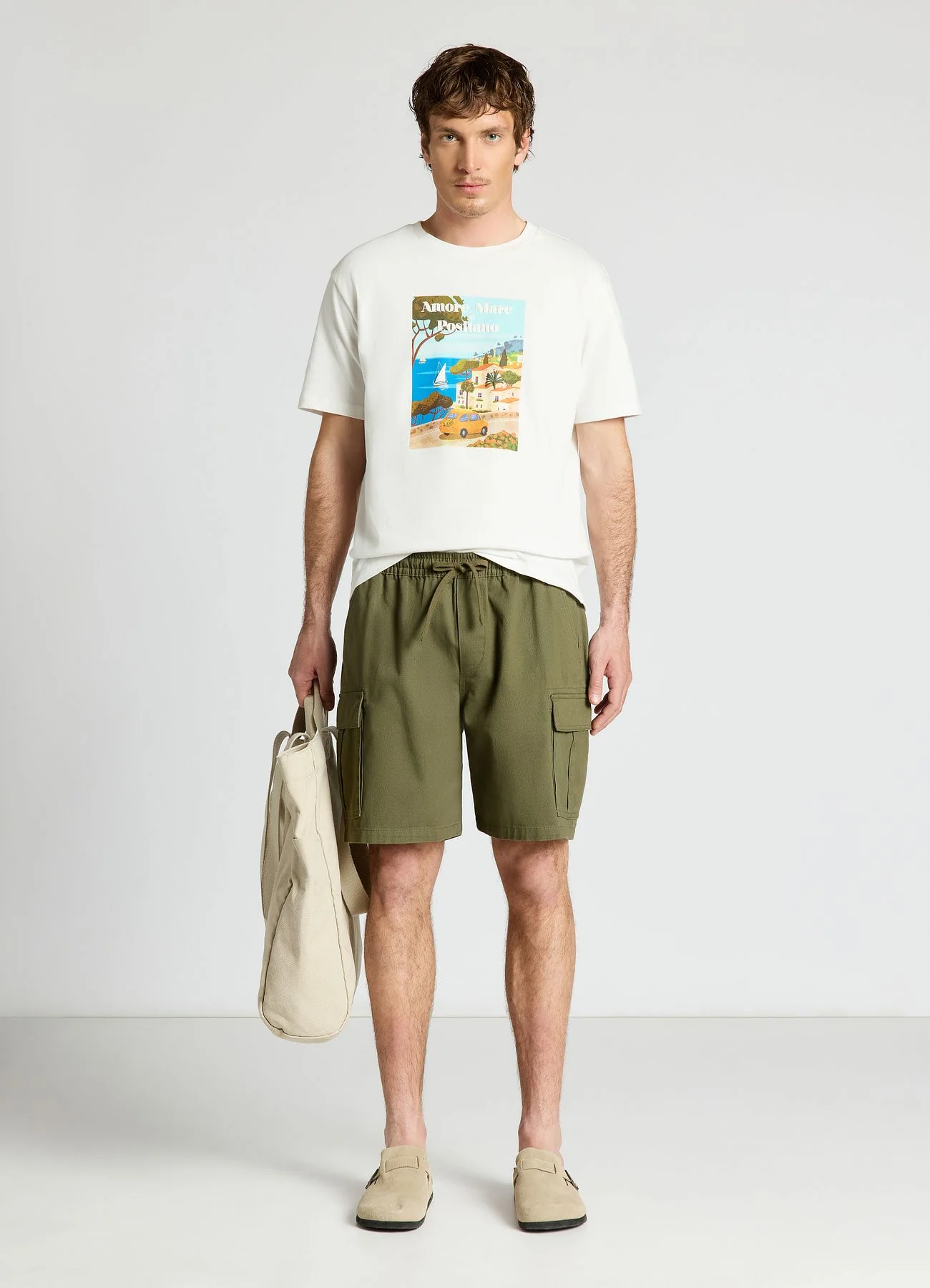 Pantaloncini jogger con tasche cargo - Image 3