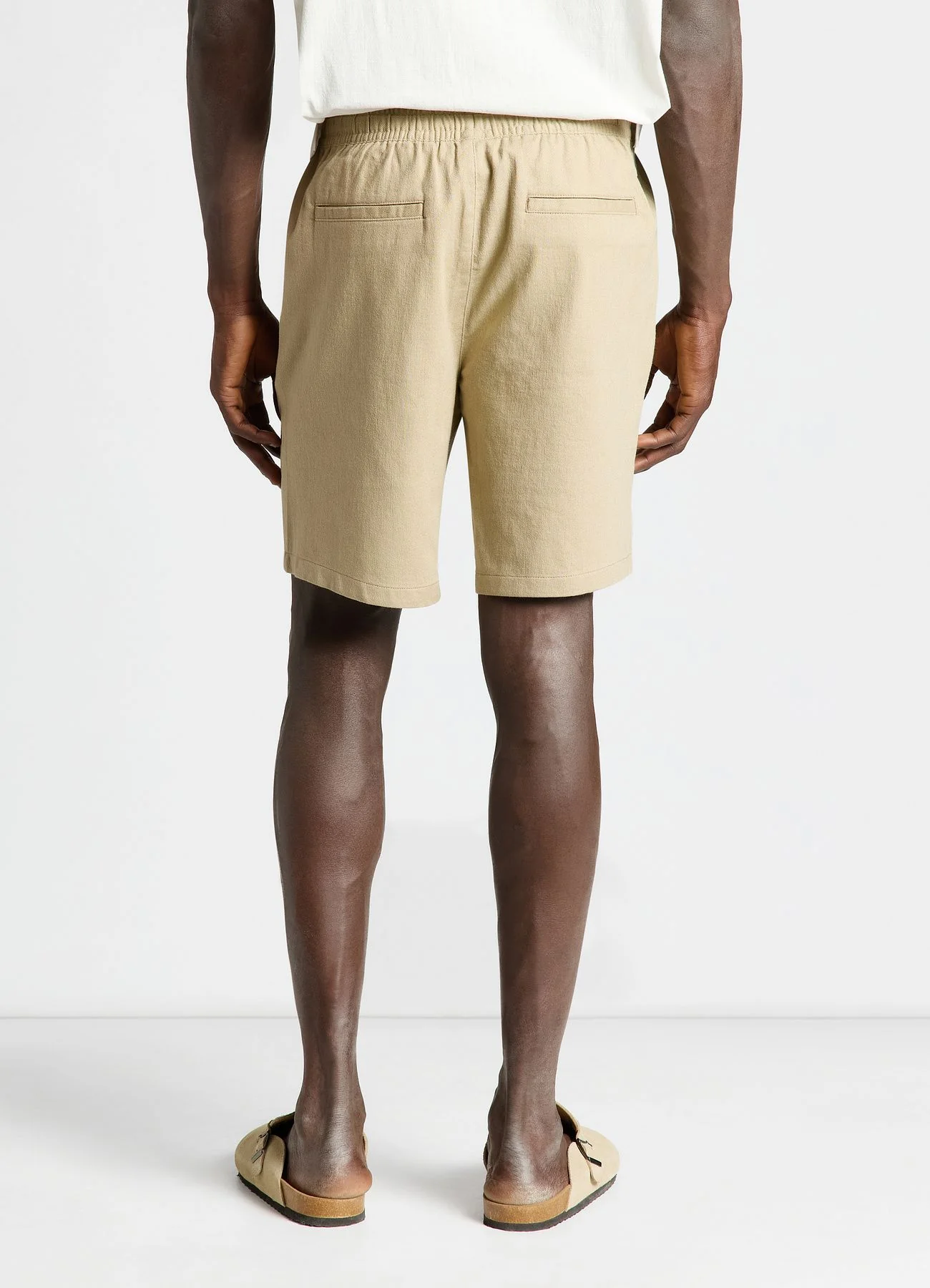 Pantaloncini jogger misto lino
