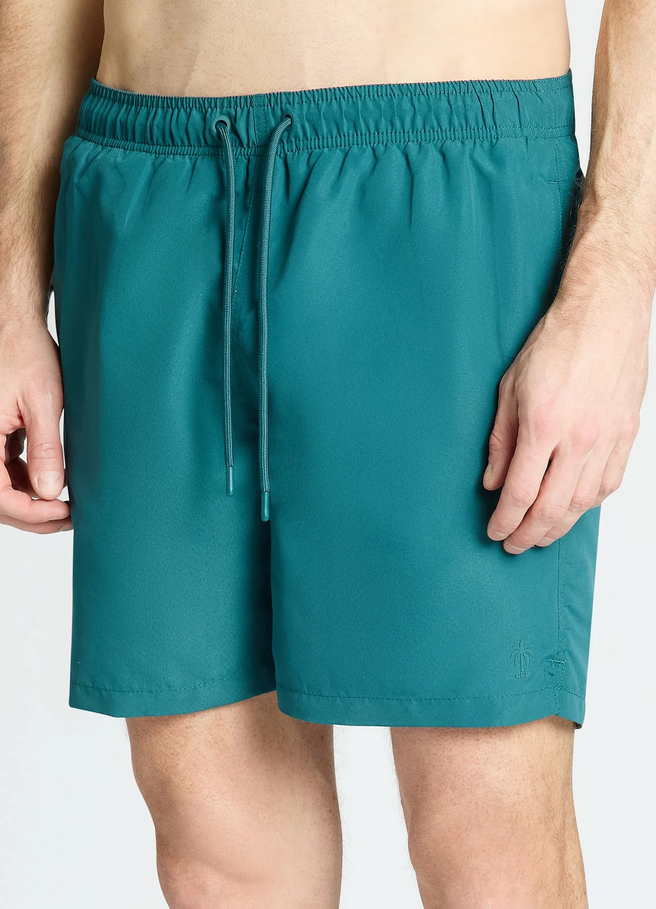 Pantaloncini mare a tinta unita con coulisse - Image 3