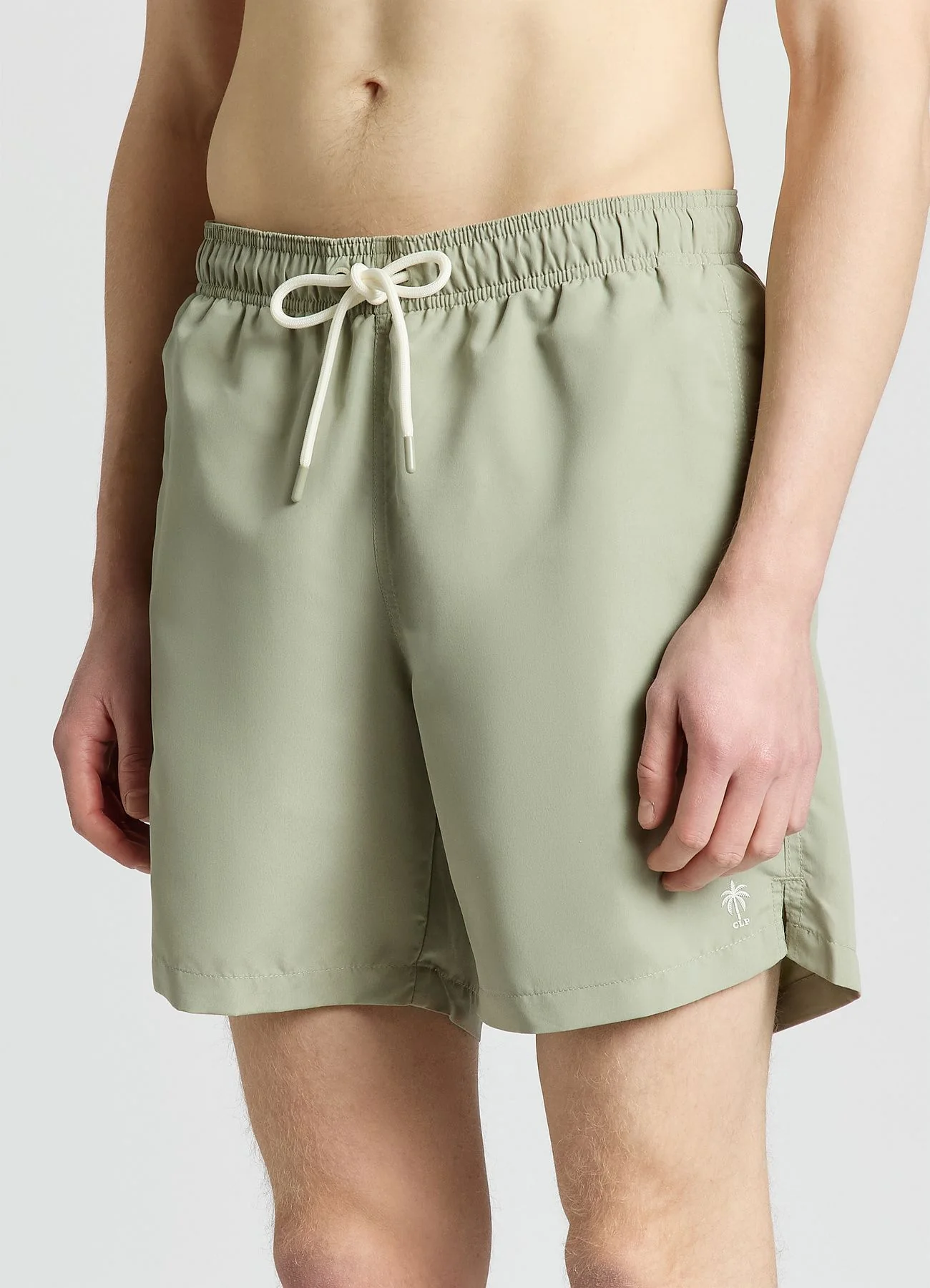 Pantaloncini mare a tinta unita con coulisse - Image 3