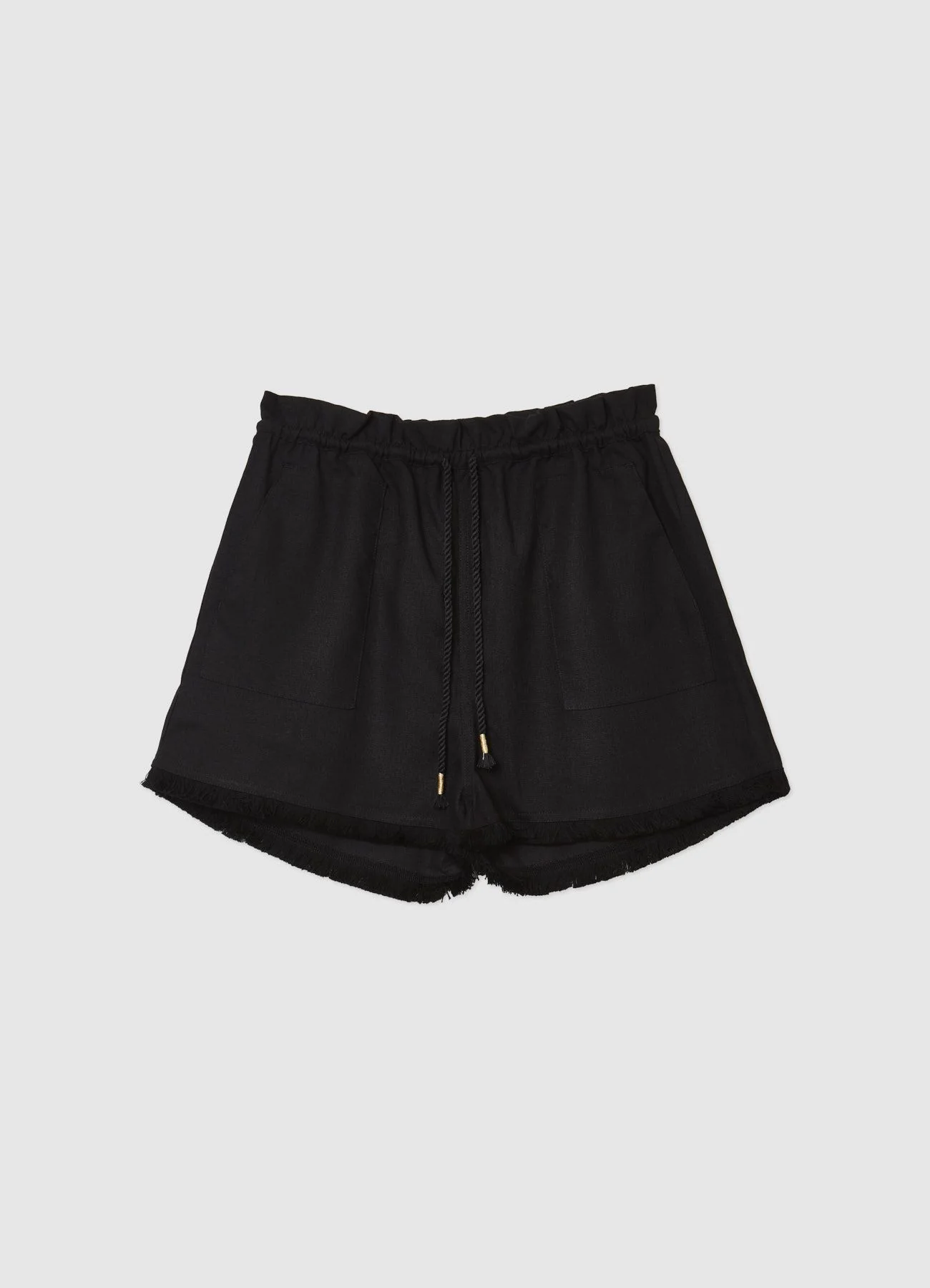 Pantaloncini misto lino frange - Image 4