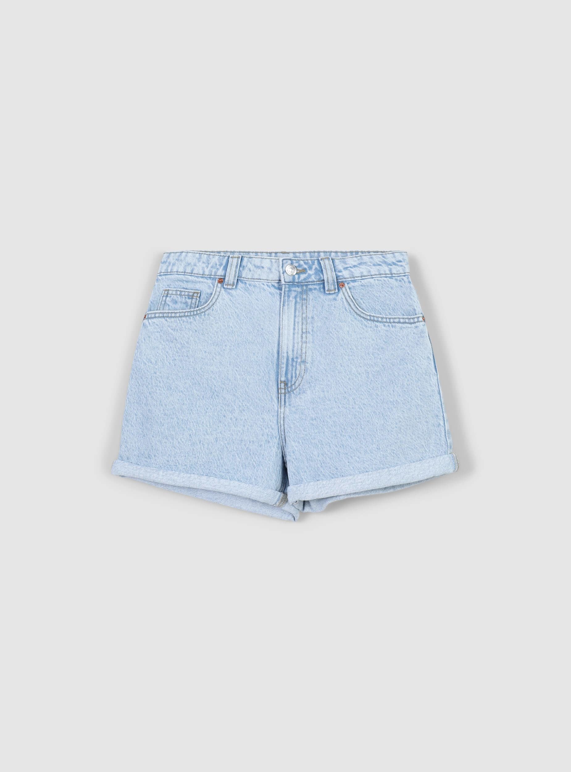 Pantaloncini mom con risvolto - Image 6