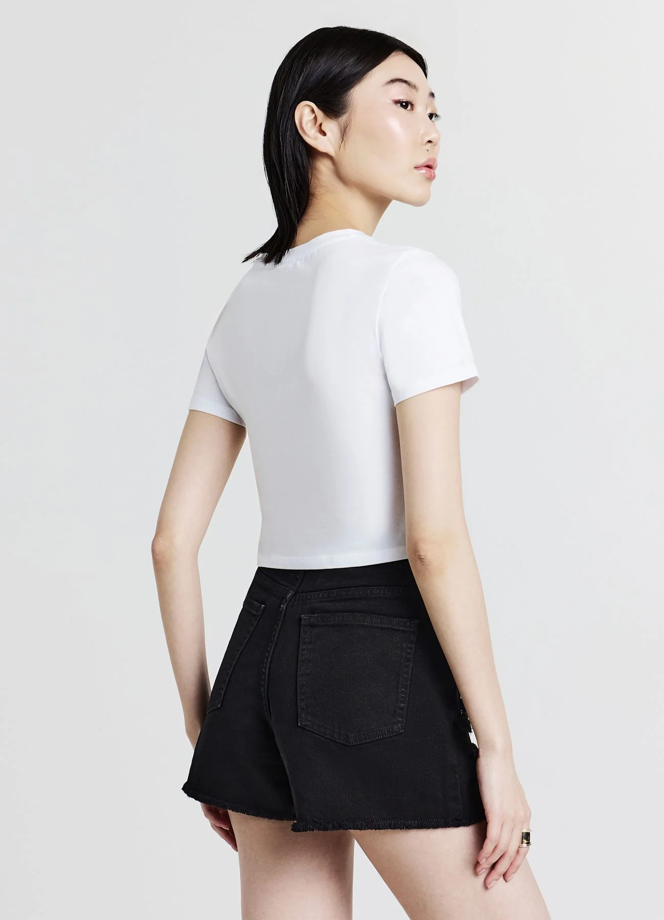 Pantaloncini mom con strappi