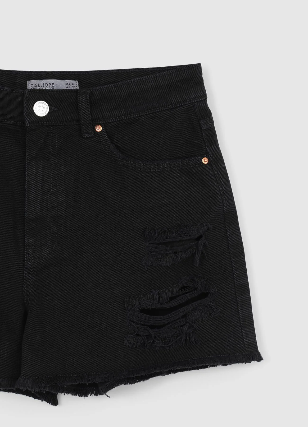 Pantaloncini mom con strappi - Image 4