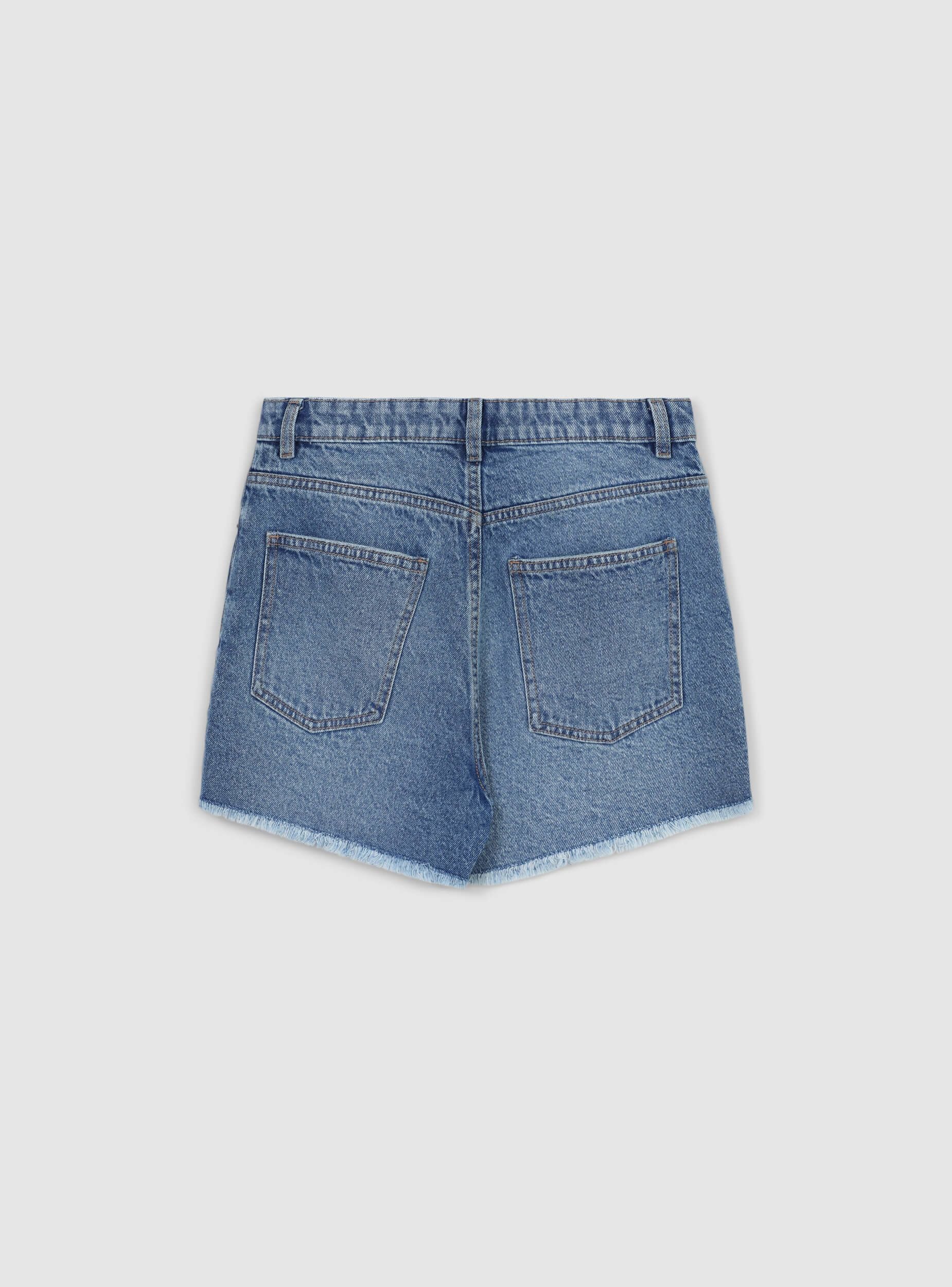 Pantaloncini mom sfrangiato - Image 4