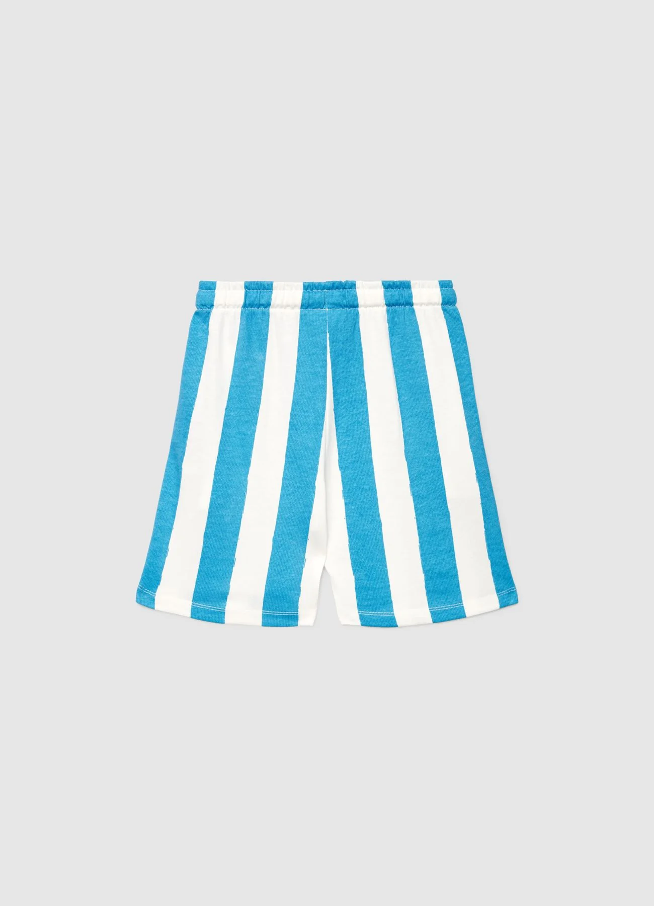 Pantaloncini over a righe con coulisse e scritta