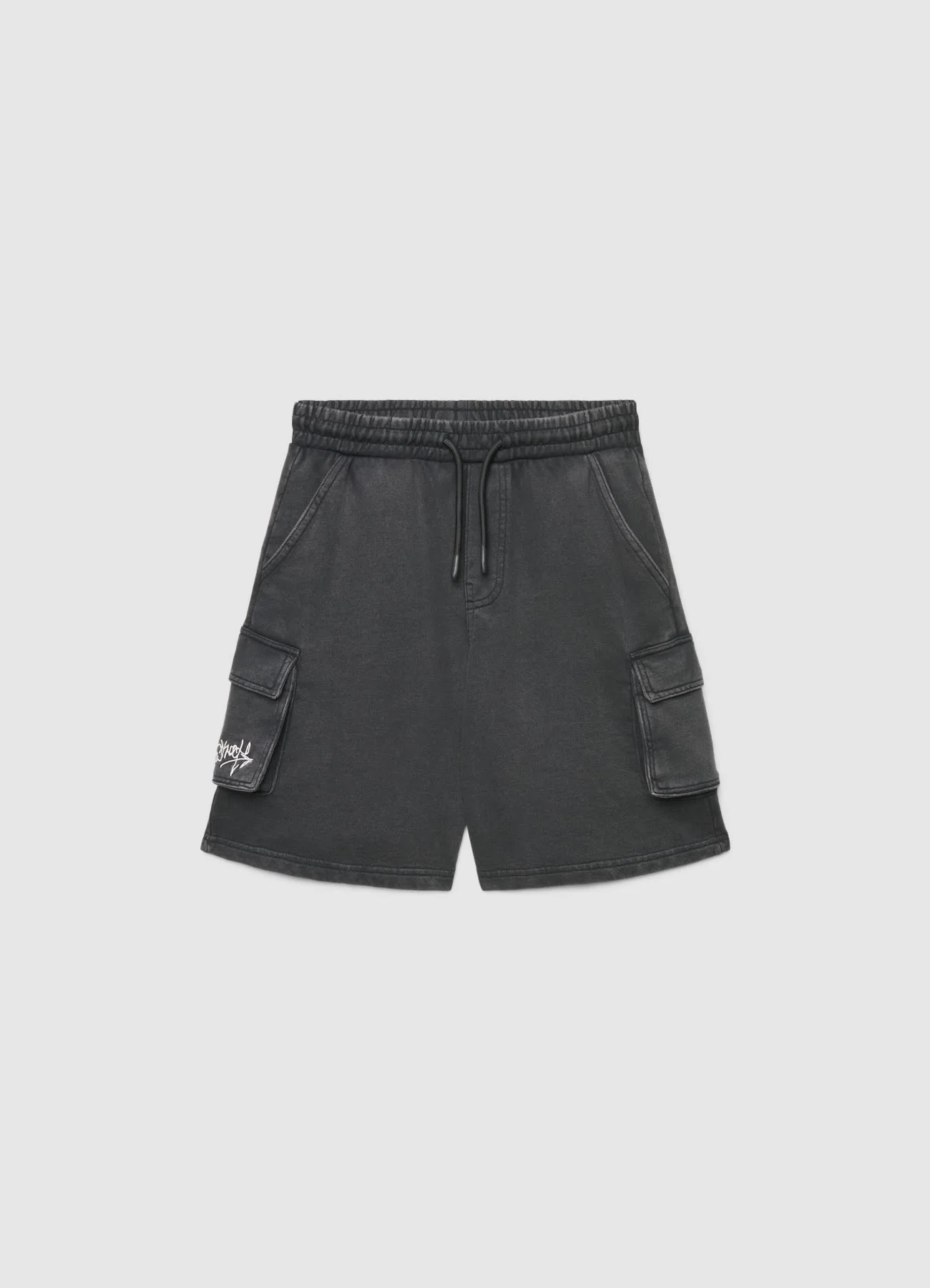 Pantaloncini over cargo con coulisse e ricamo