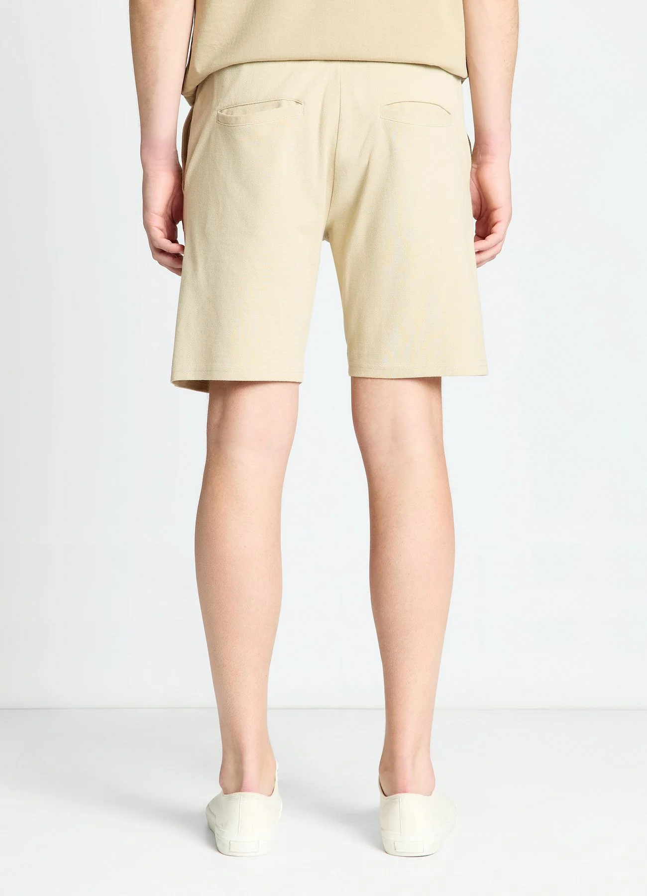 Pantaloncini sportivi a tinta unita con coulisse - Image 3