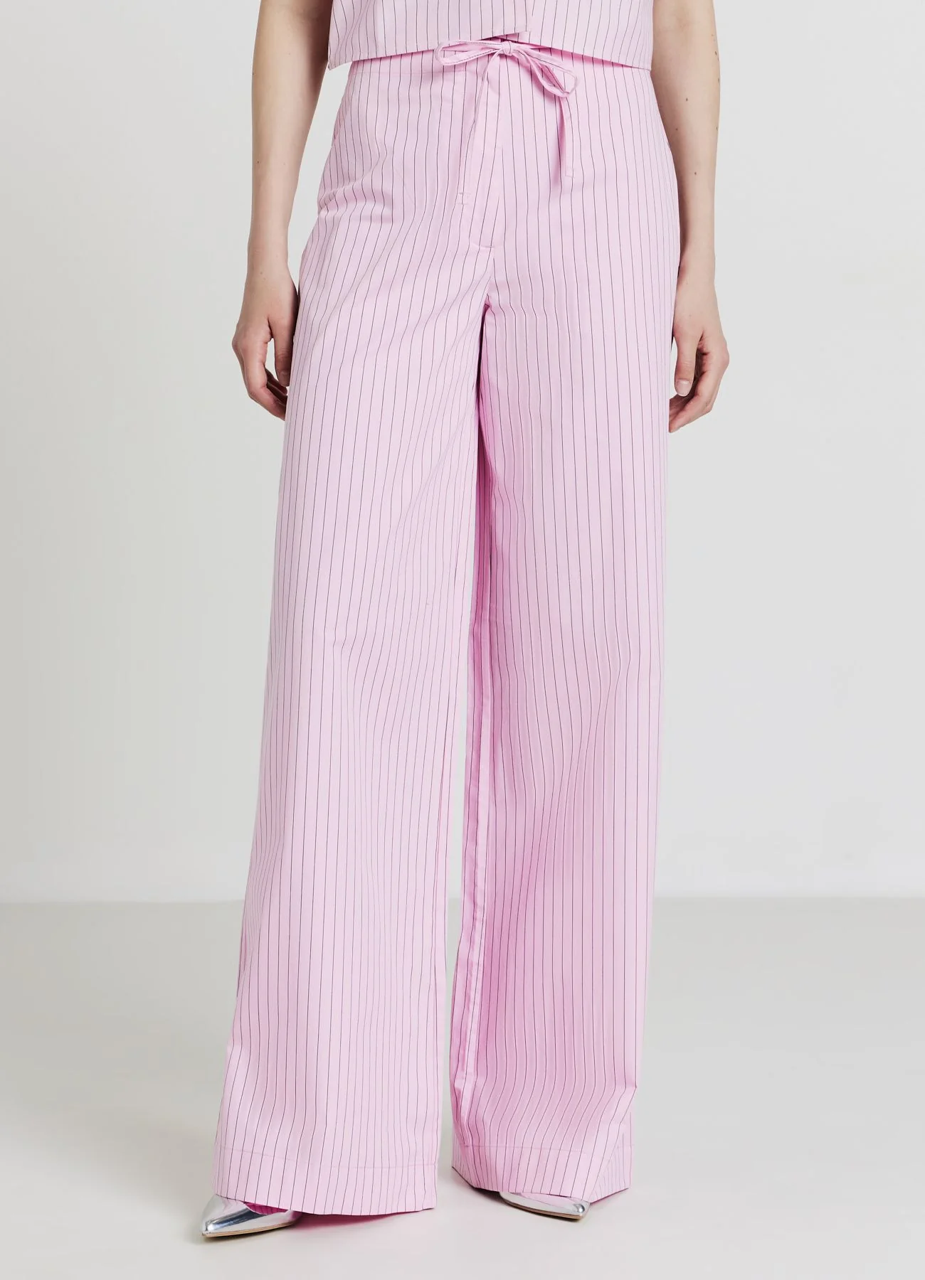 Pantalone a palazzo a righe - Image 3