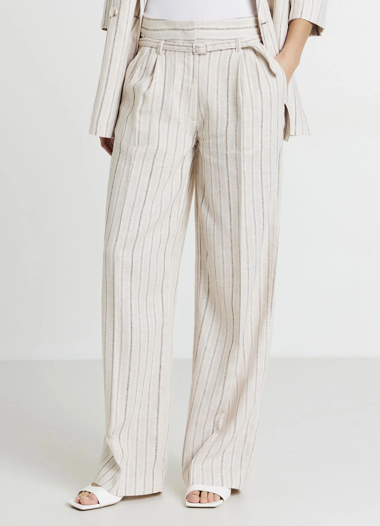 Pantalone a palazzo gessato - Image 3