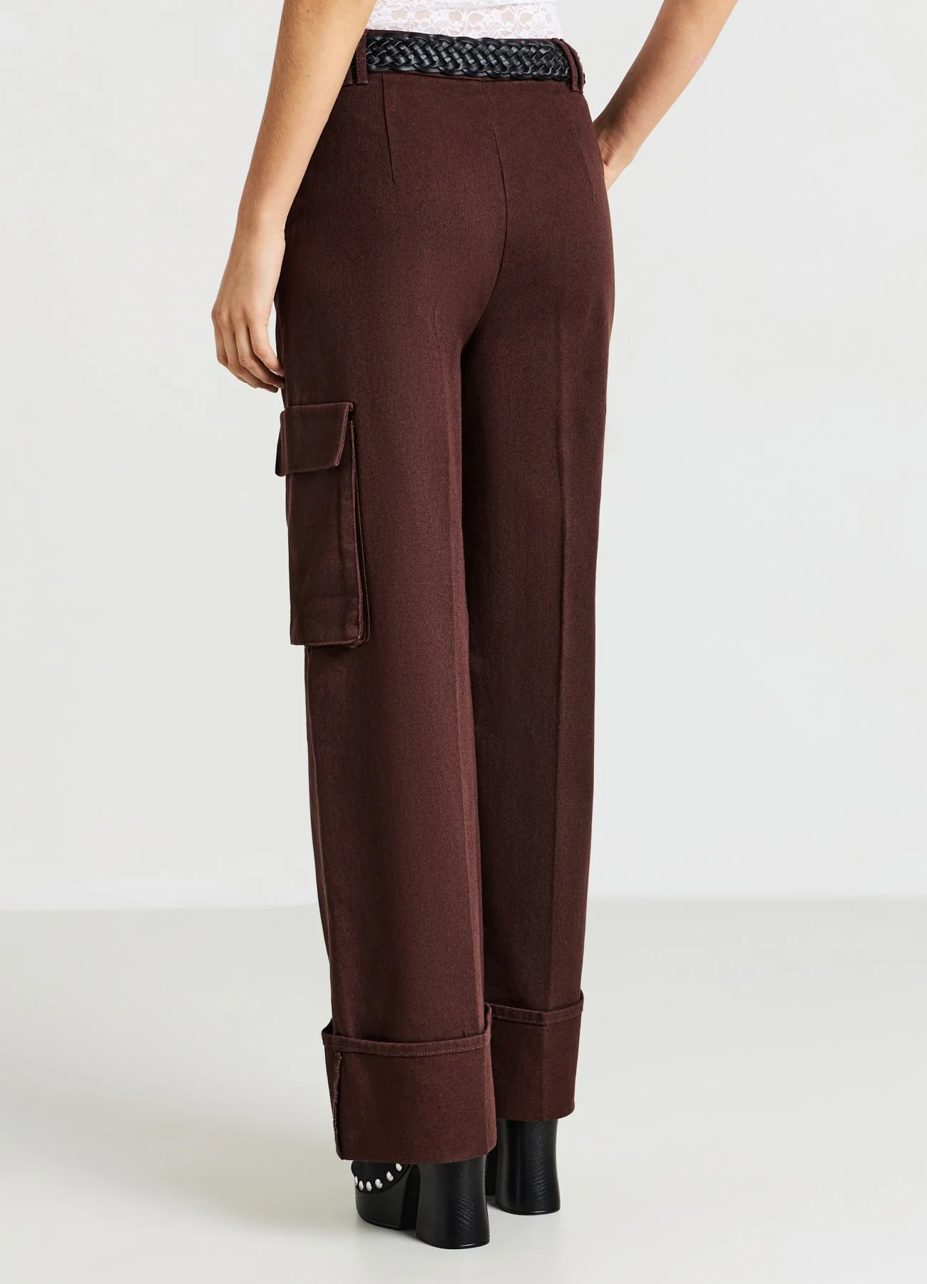 Pantalone cargo con risvolto - Image 3