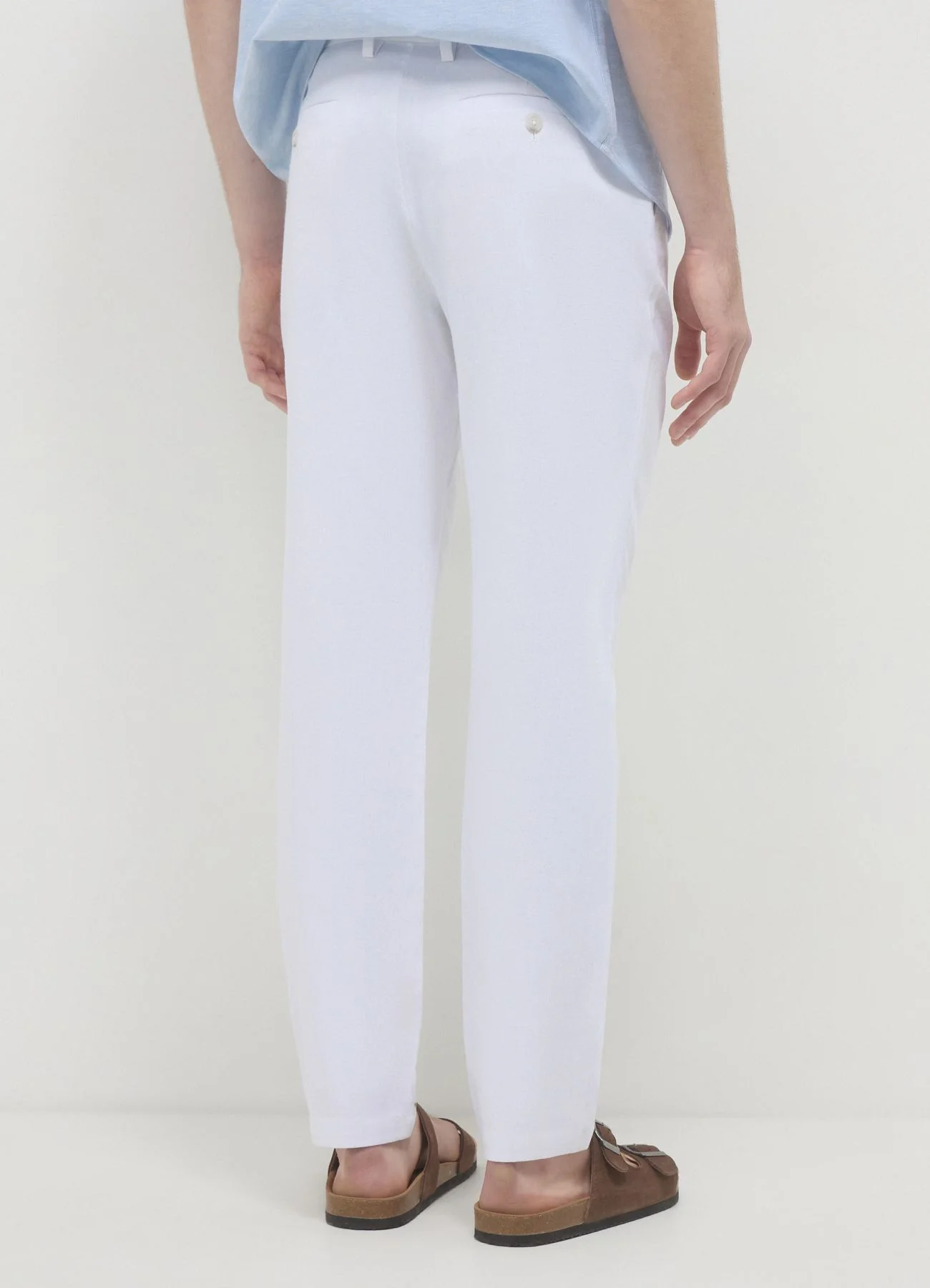 Pantalone chino misto lino