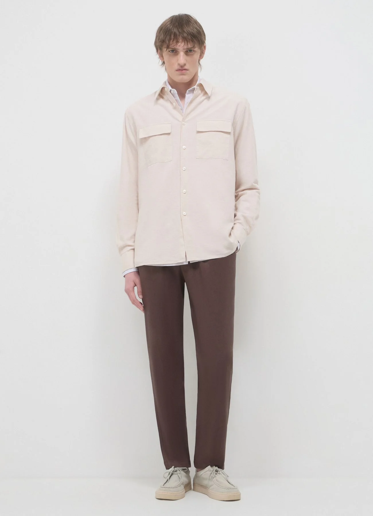 Pantalone chino misto lino