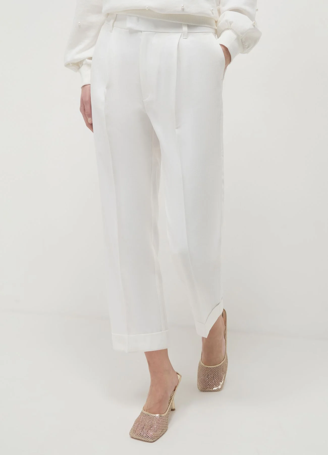 Pantalone classico con risvolto - Image 3