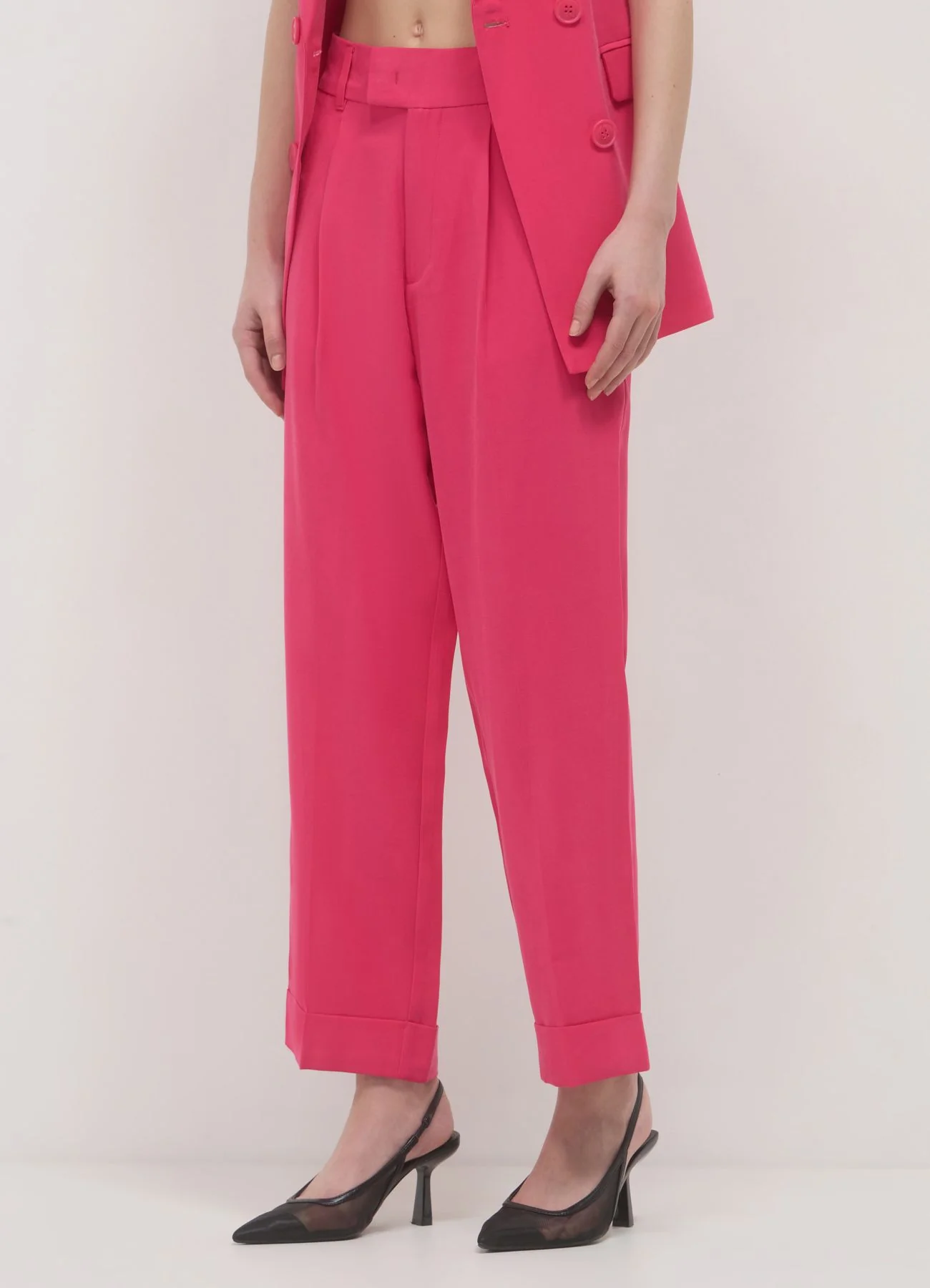 Pantalone classico con risvolto