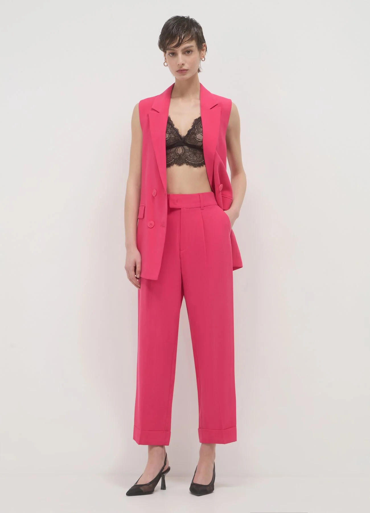 Pantalone classico con risvolto - Image 2