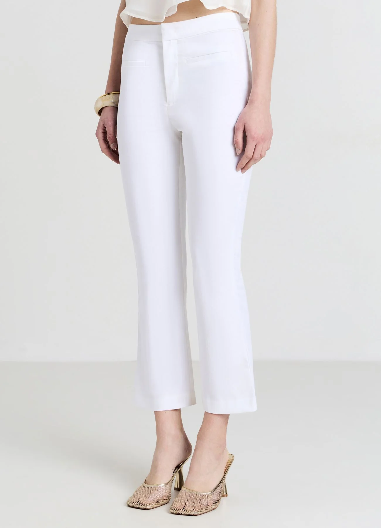 Pantalone cropped flare in rasatello - Image 2