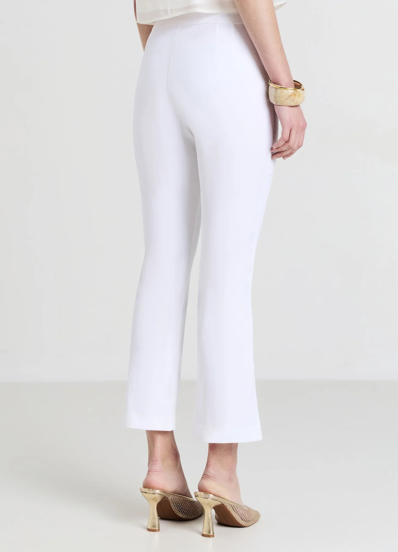 Pantalone cropped flare in rasatello - Image 3