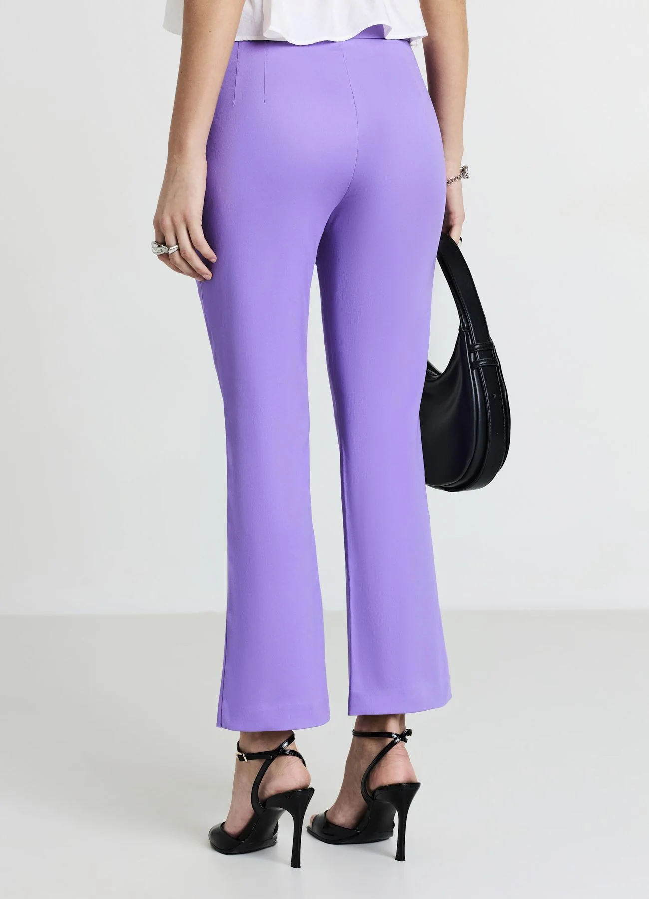 Pantalone cropped flare in rasatello