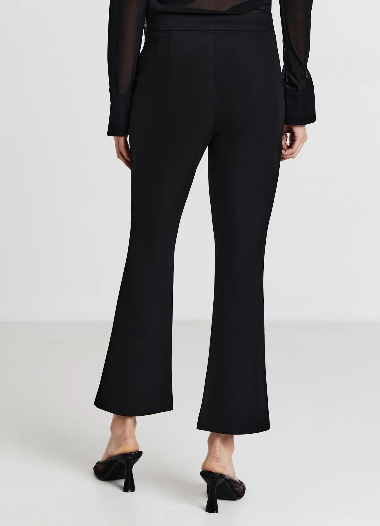 Pantalone cropped flare in rasatello - Image 3