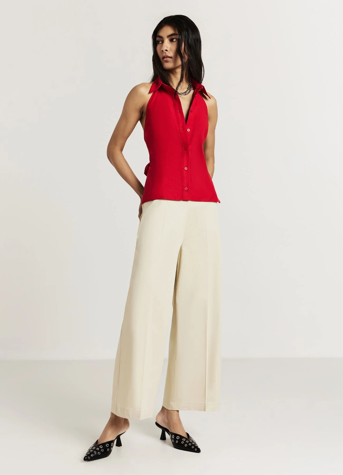 Pantalone culotte in cotone - Image 2