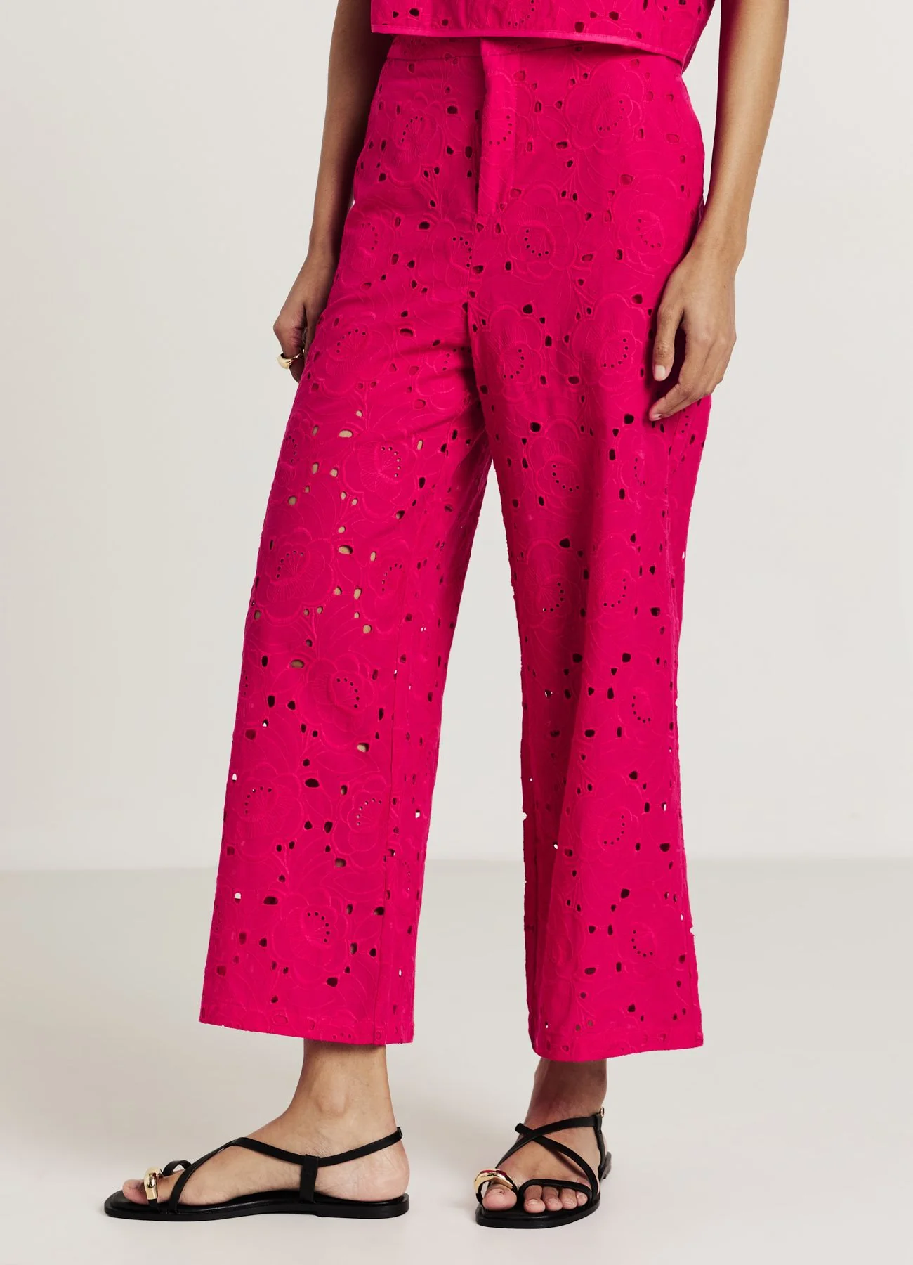 Pantalone culotte in sangallo