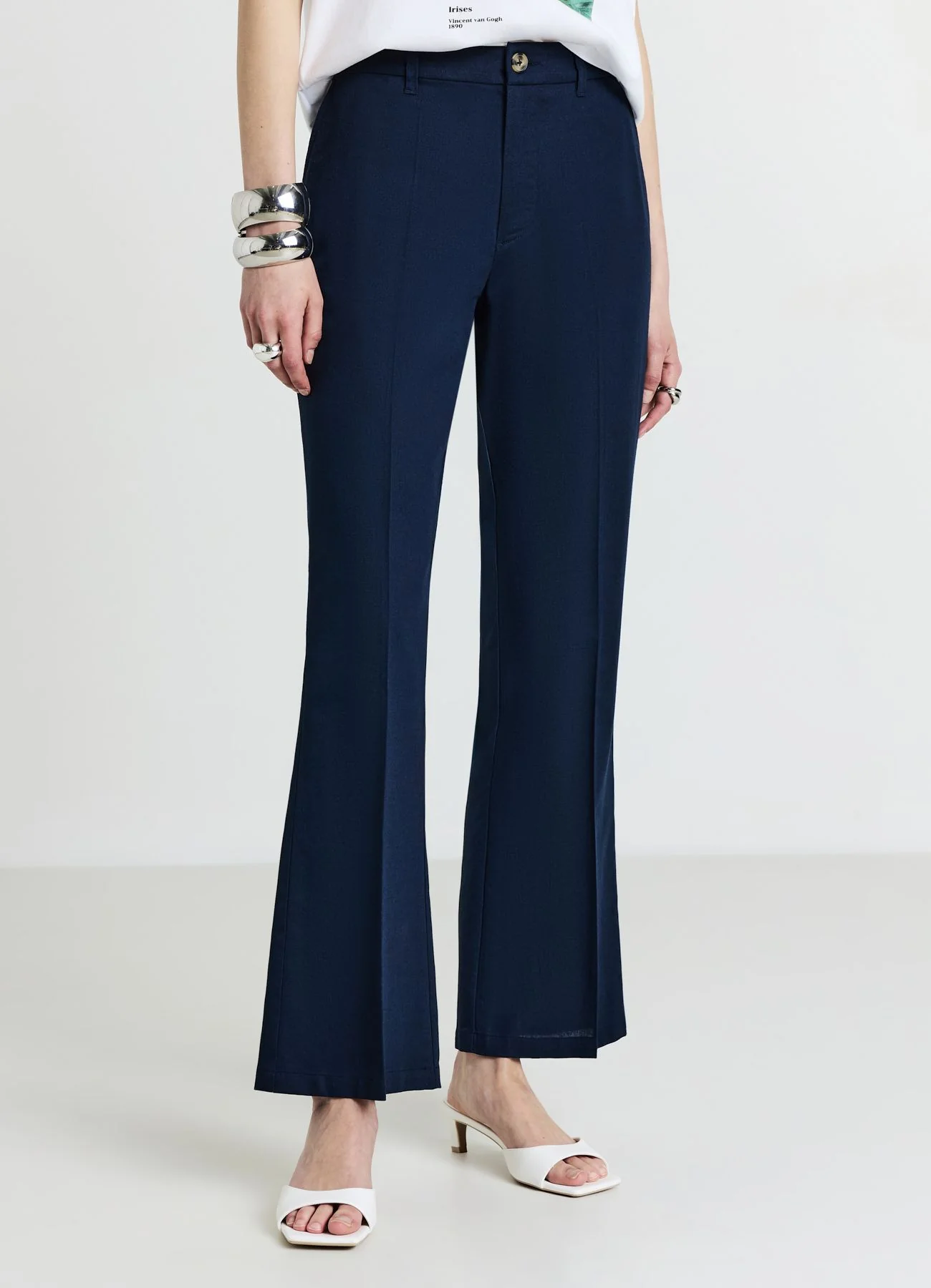 Pantalone flare in cotone - Image 2