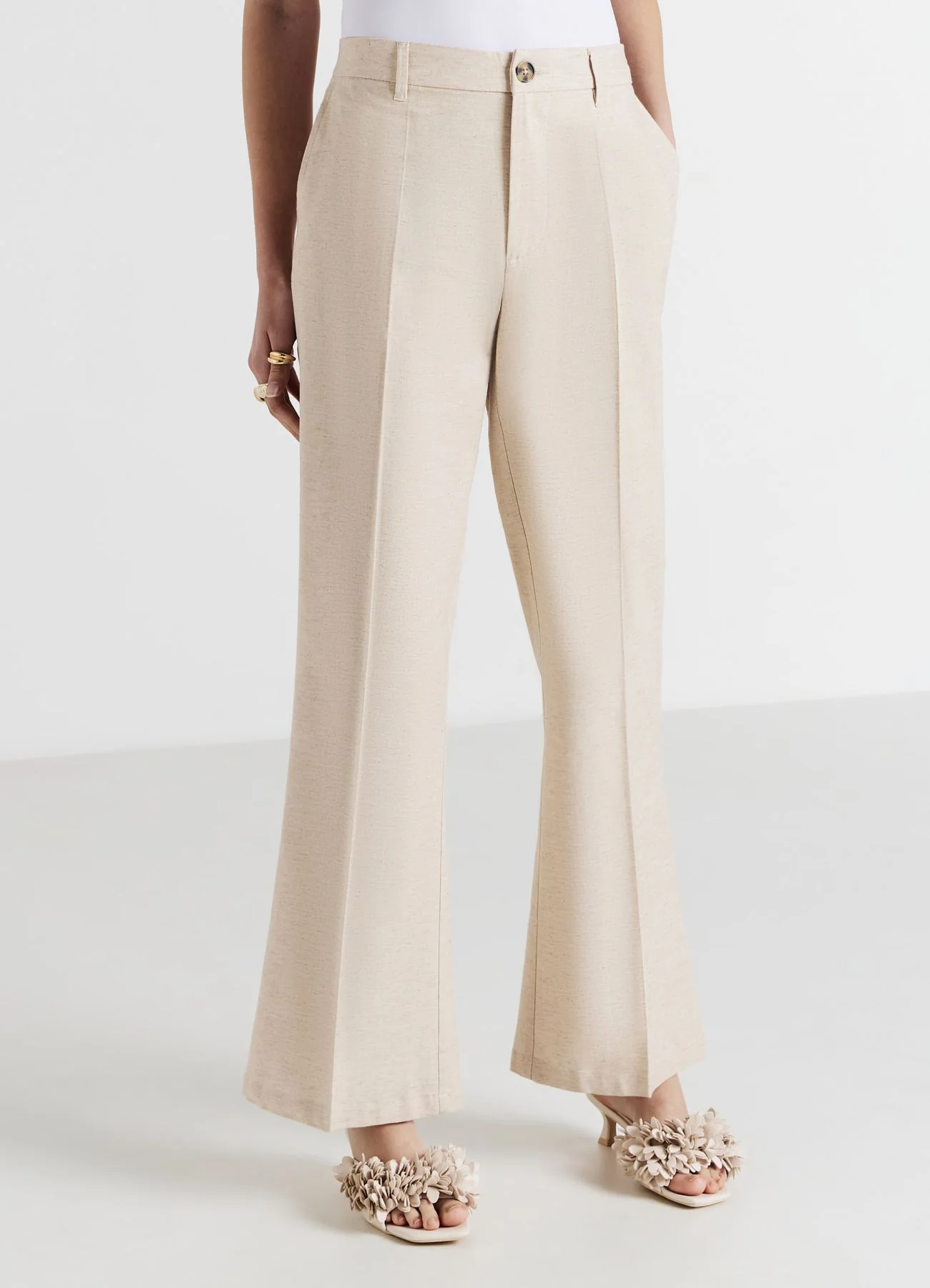 Pantalone flare in cotone - Image 2