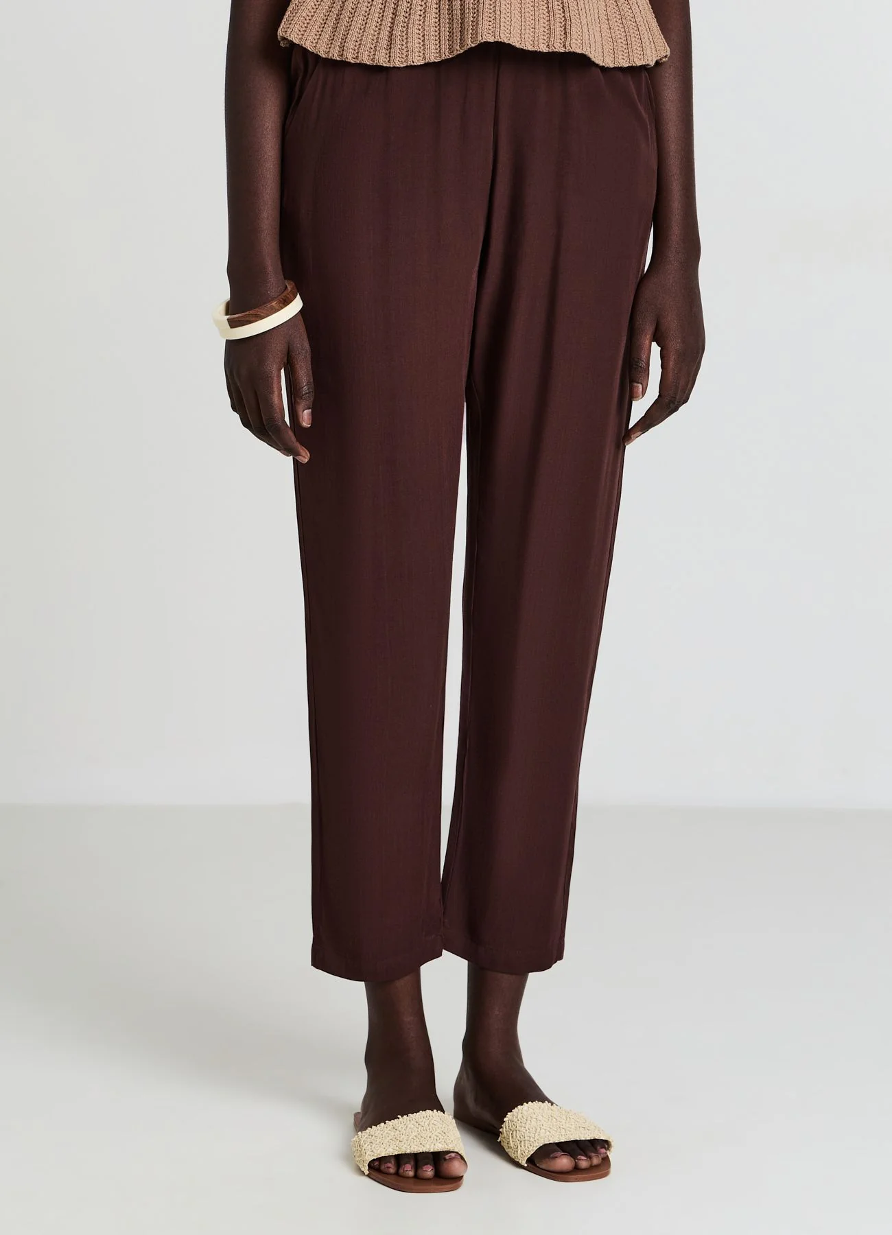 Pantalone lungo tinta unita