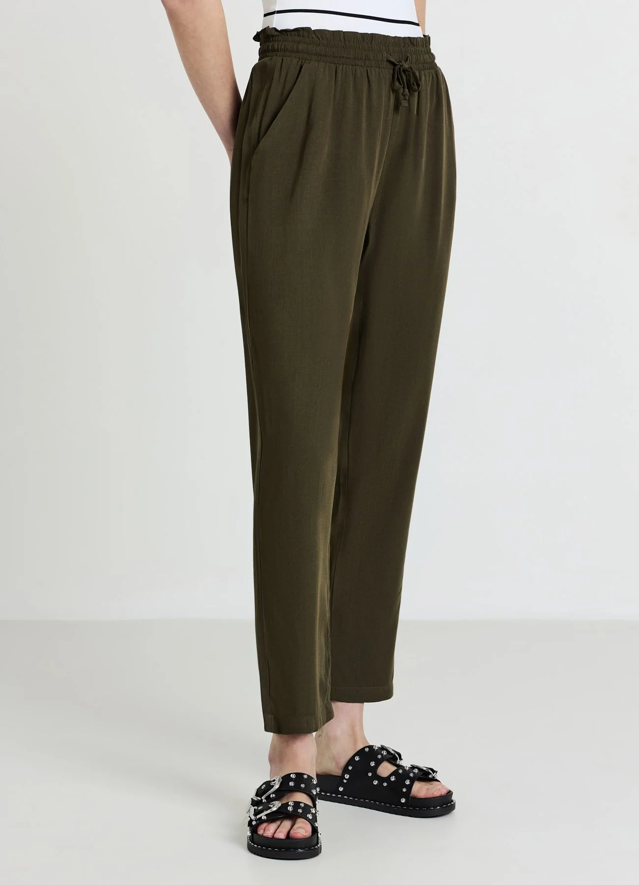 Pantalone lungo tinta unita - Image 2