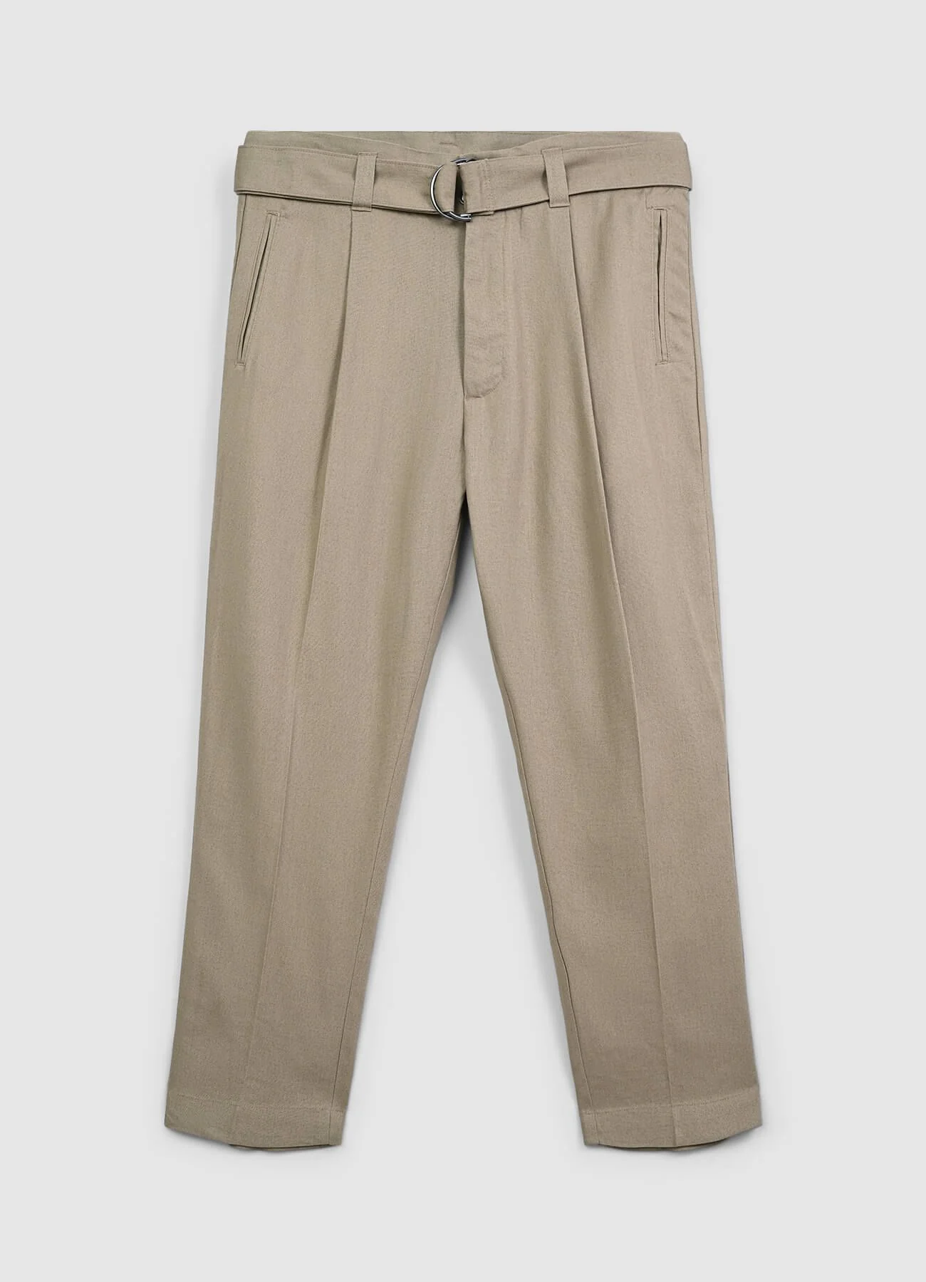 Pantalone misto lino con cintura - Image 6