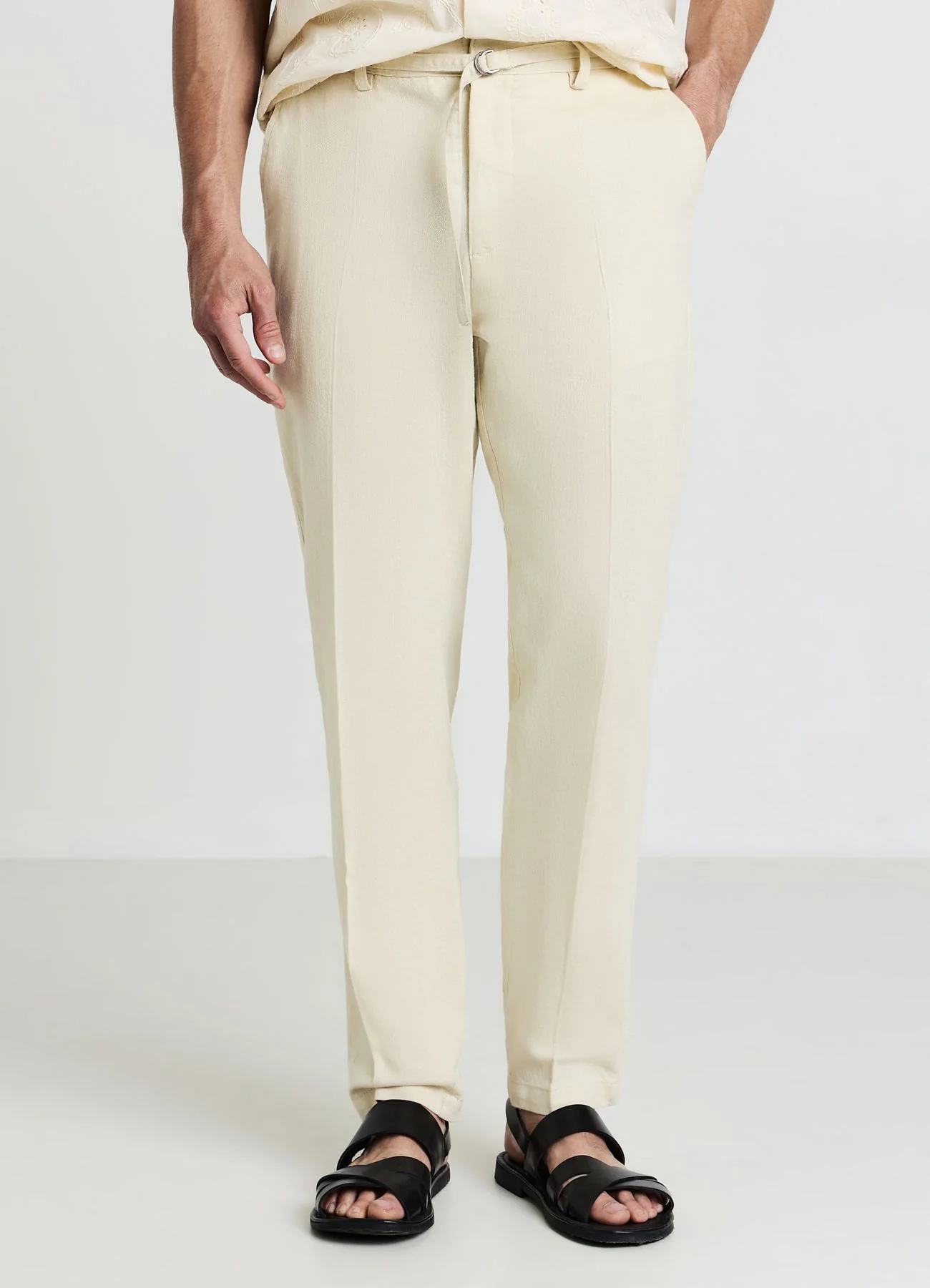 Pantalone misto lino fusciacca - Image 2
