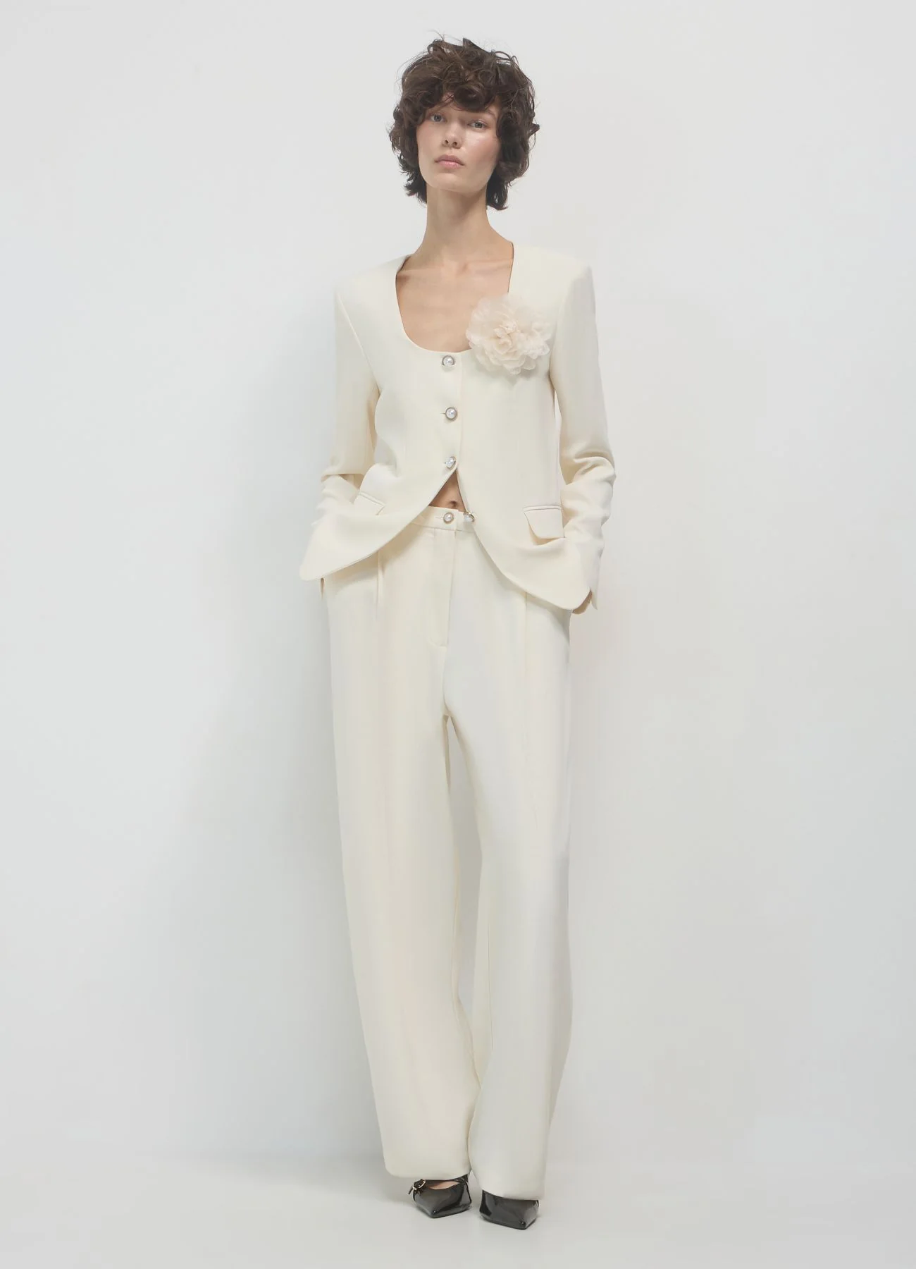 Pantalone palazzo crepe - Image 2