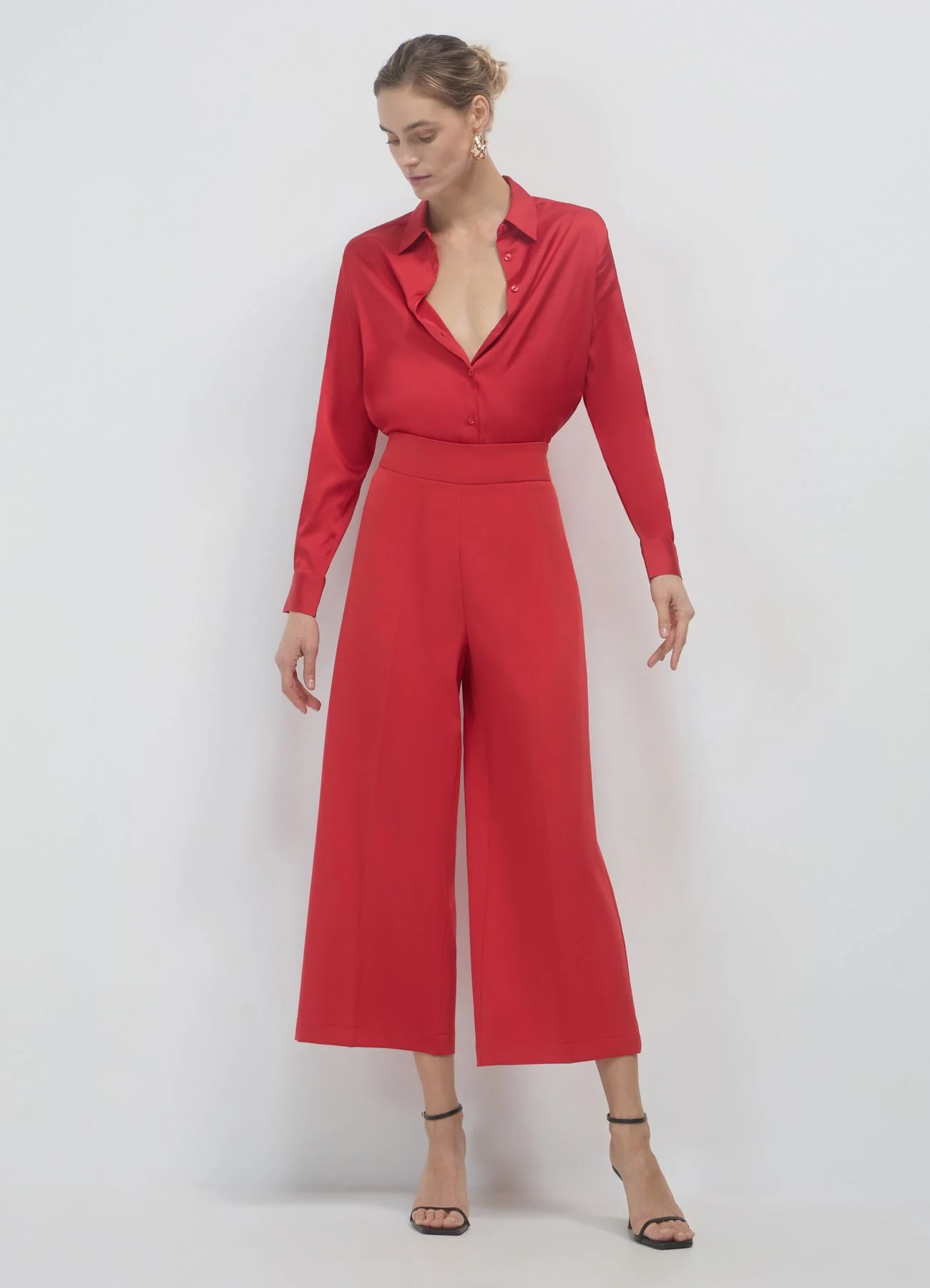 Pantalone palazzo cropped - Image 3