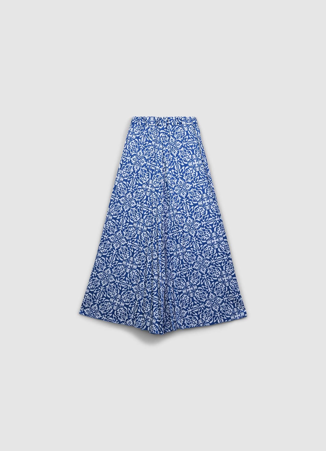 Pantalone palazzo plissettato fantasia