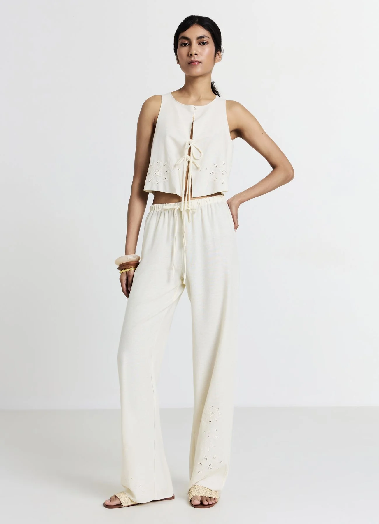 Pantalone palazzo ricami - Image 3