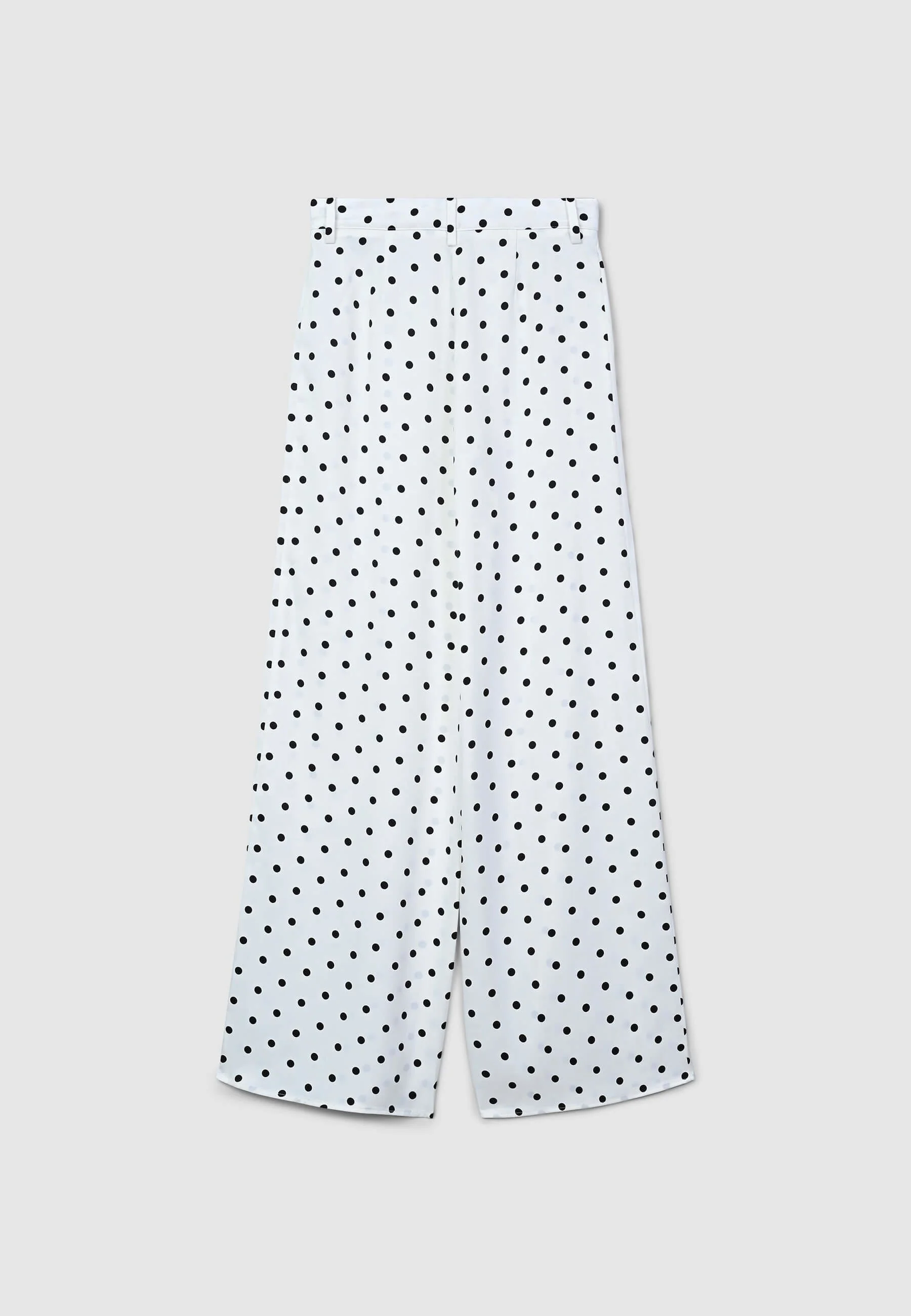 Pantalone palazzo simil satin a pois - Image 6