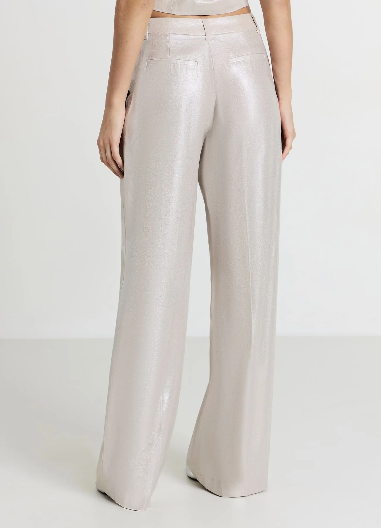 Pantalone palazzo tessuto spalmato - Image 3