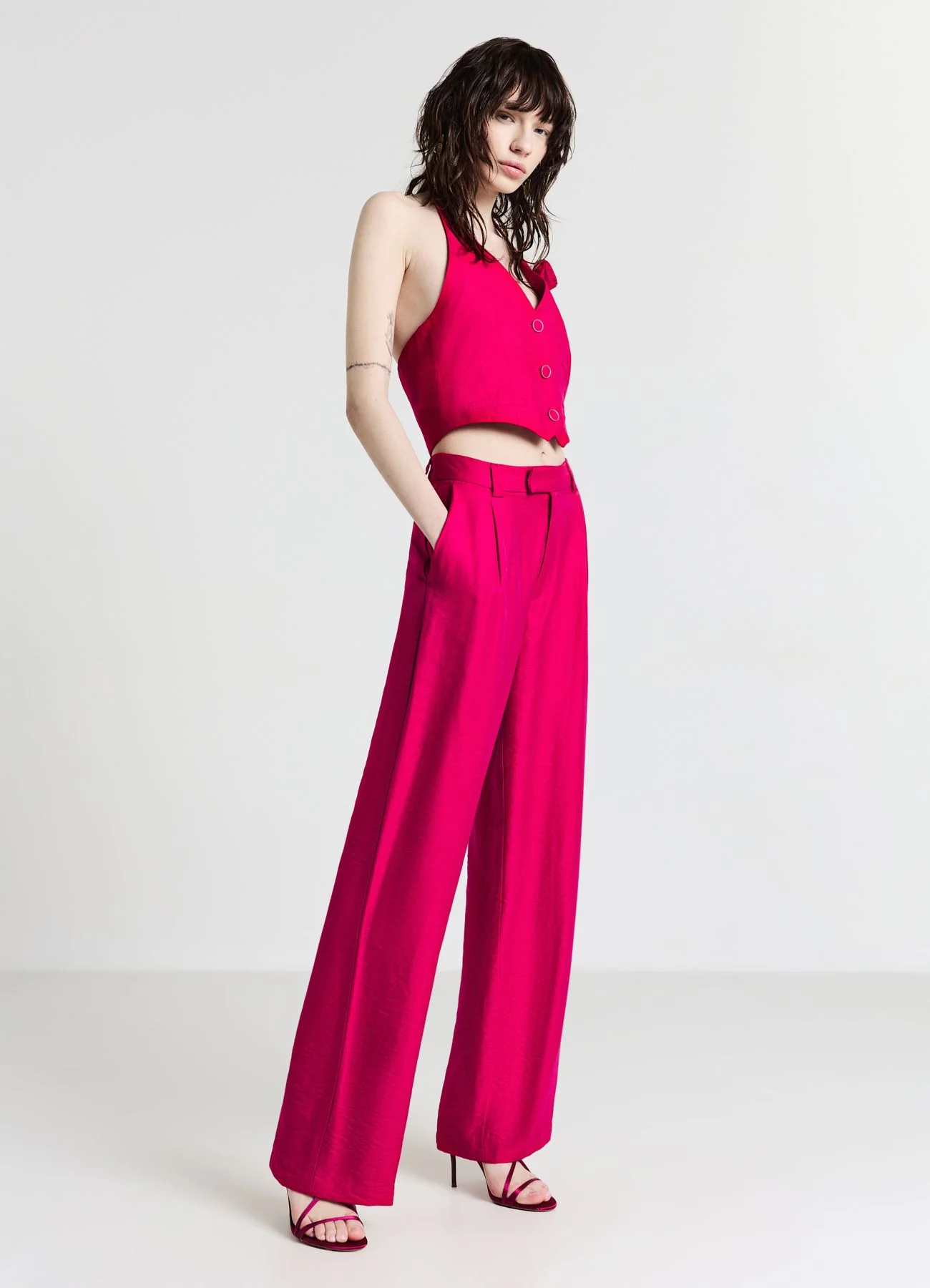 Pantalone palazzo tinta unita - Image 2