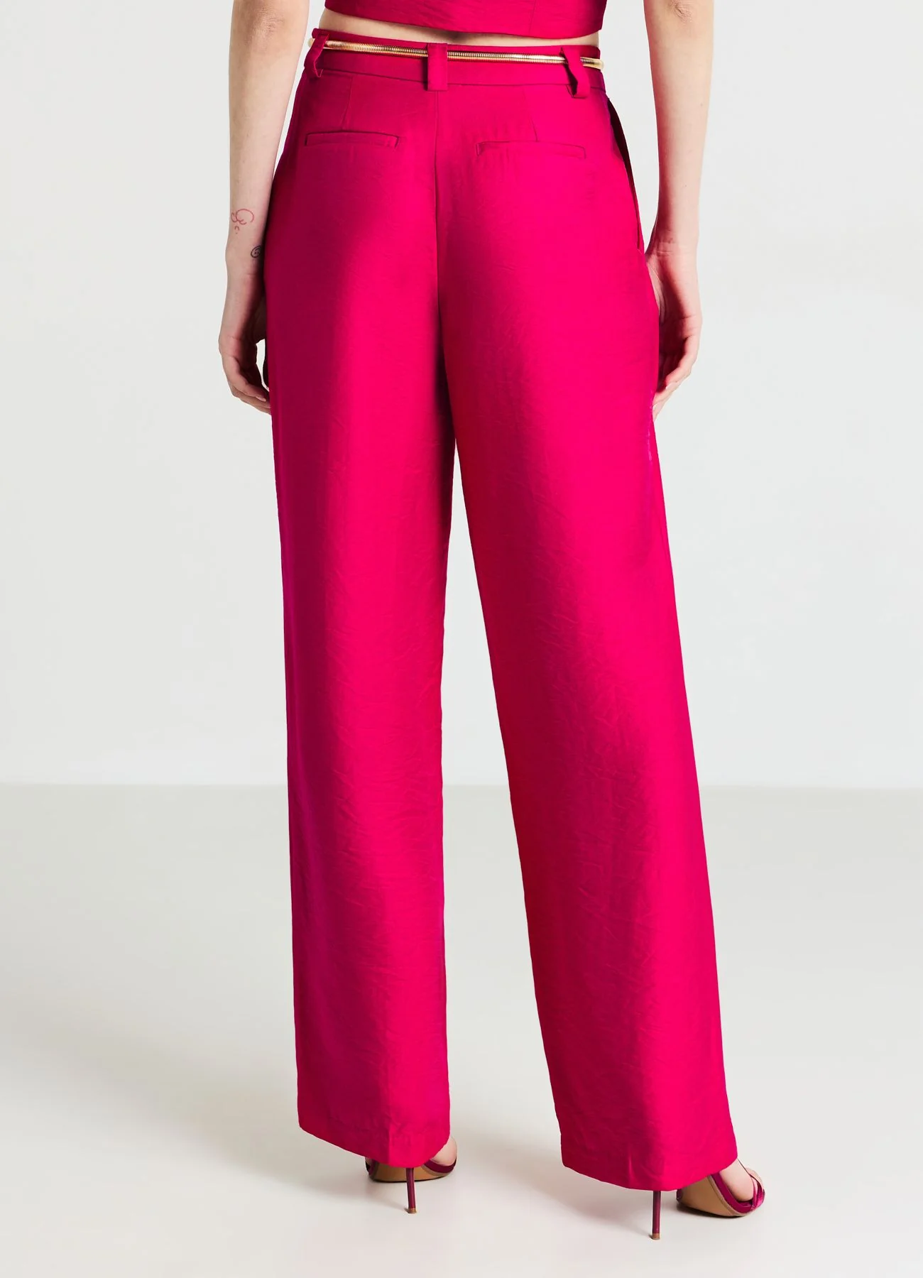Pantalone palazzo tinta unita - Image 3