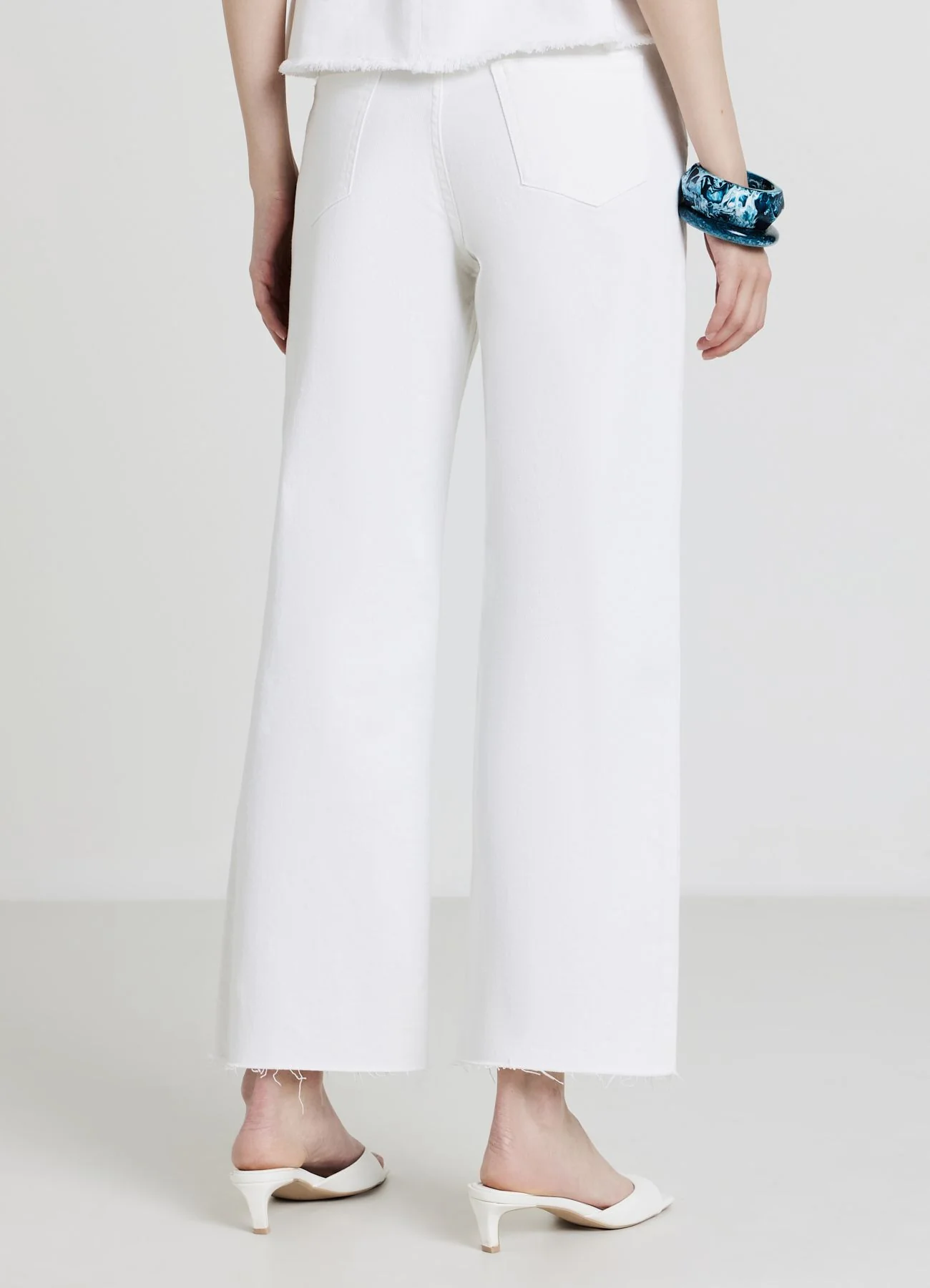 Pantalone straight con ricami - Image 3