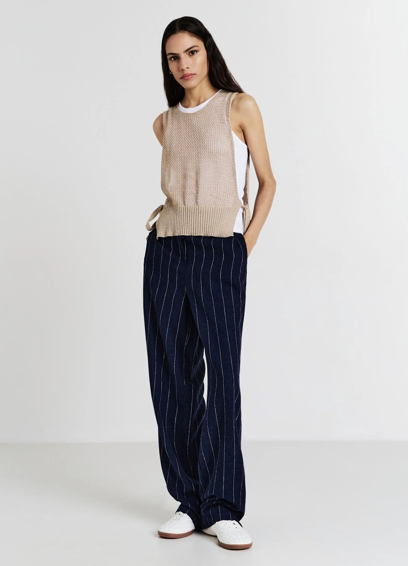 Pantalone straight gessato - Image 3